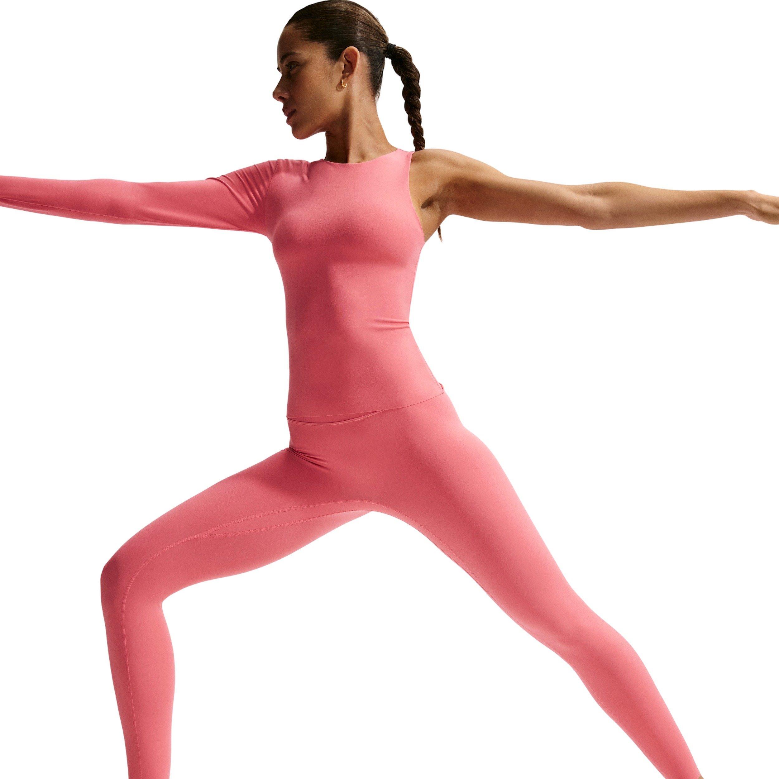 Nike Women's Zenvy 7/8 High-Waisted Leggings with No Front Seam -Coral - CORAL Thumbnail View 3