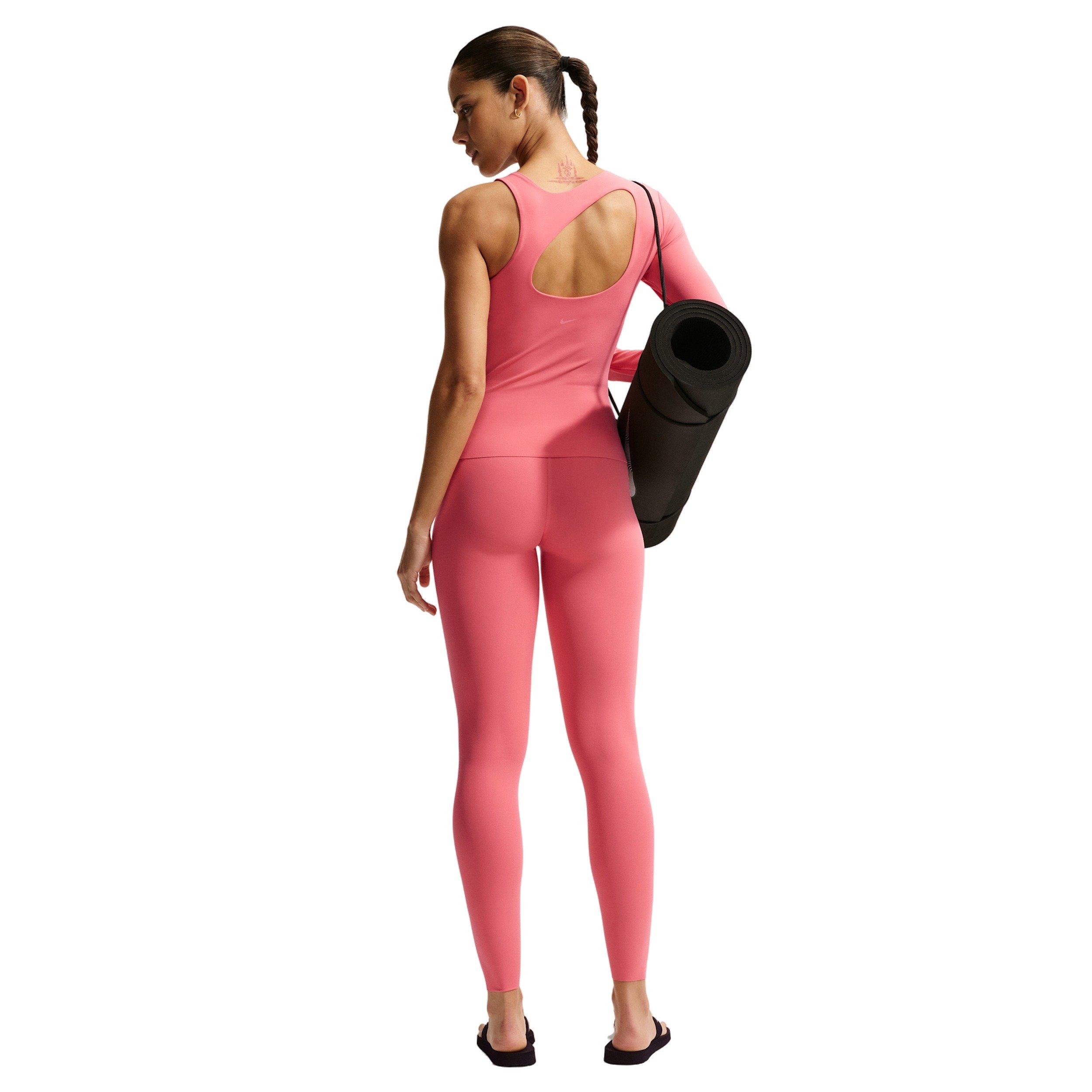 Nike Women's Zenvy 7/8 High-Waisted Leggings with No Front Seam - Coral - CORAL Thumbnail View 5