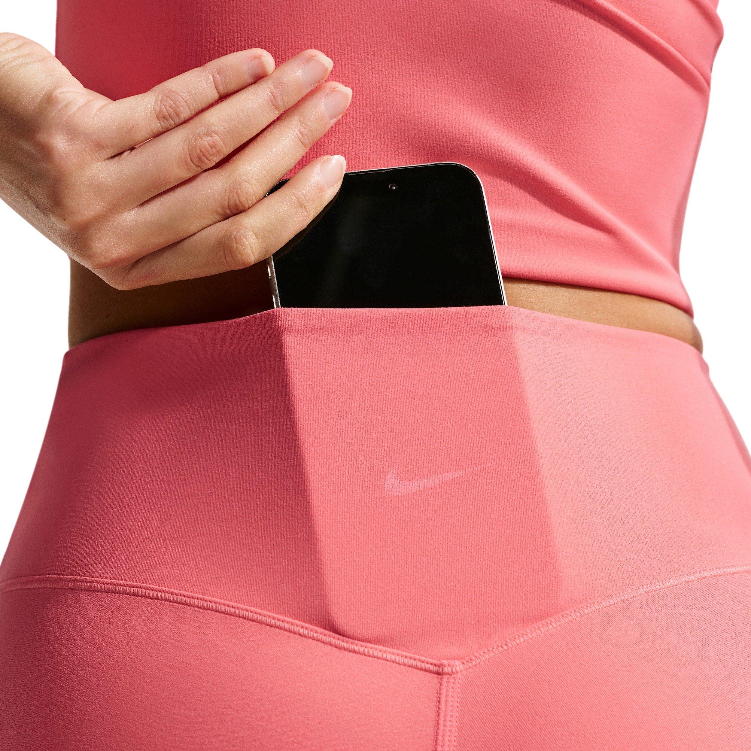 Nike Women's Zenvy 7/8 High-Waisted Leggings with No Front Seam - Coral - CORAL Thumbnail View 6