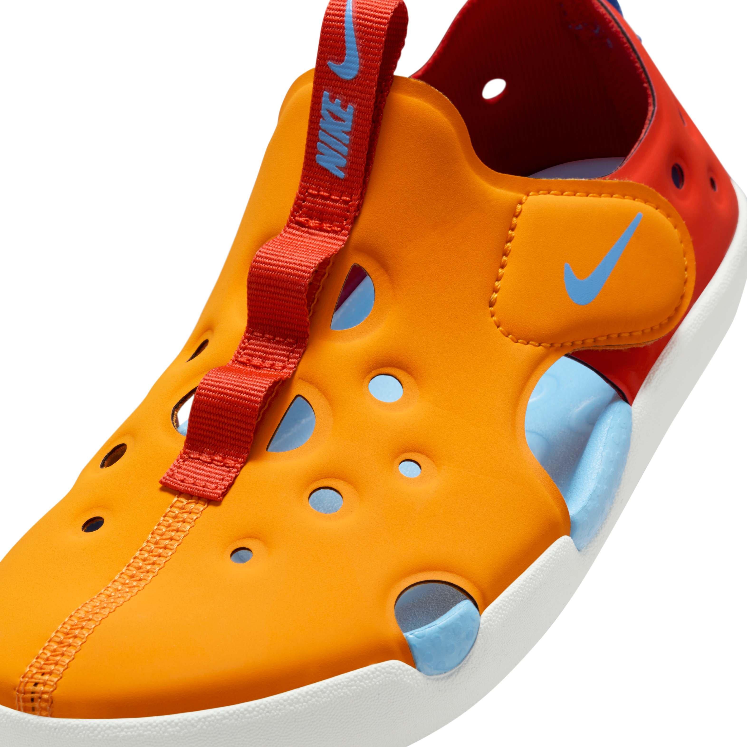Nike Sunray Protect 4 Preschool Boys' "Orange Peel/Picante Red/University Blue" Sandal