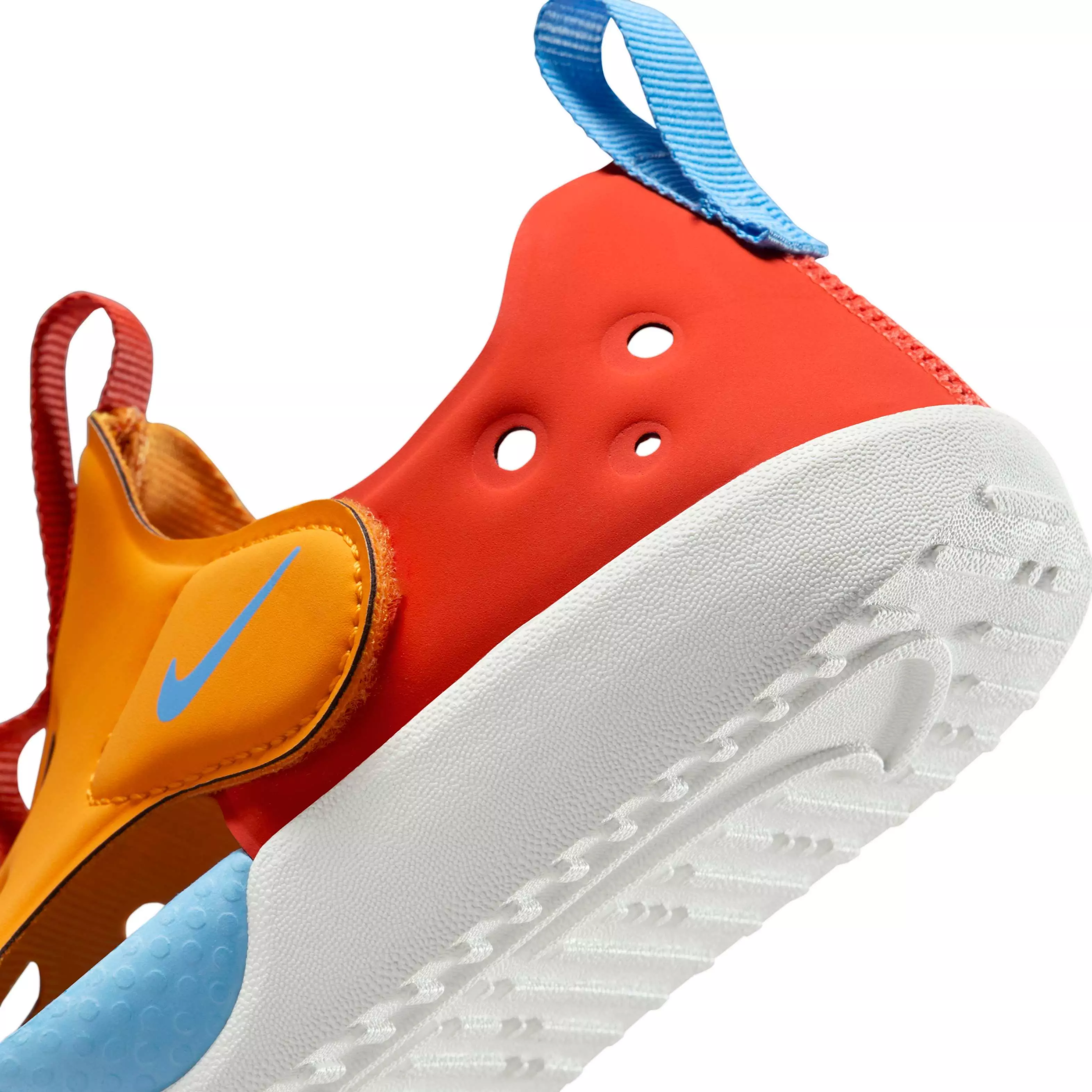 Nike Sunray Protect 4 "Orange Peel/Picante Red/University Blue" Preschool Boys' Sandal - ORANGE/RED/BLUE