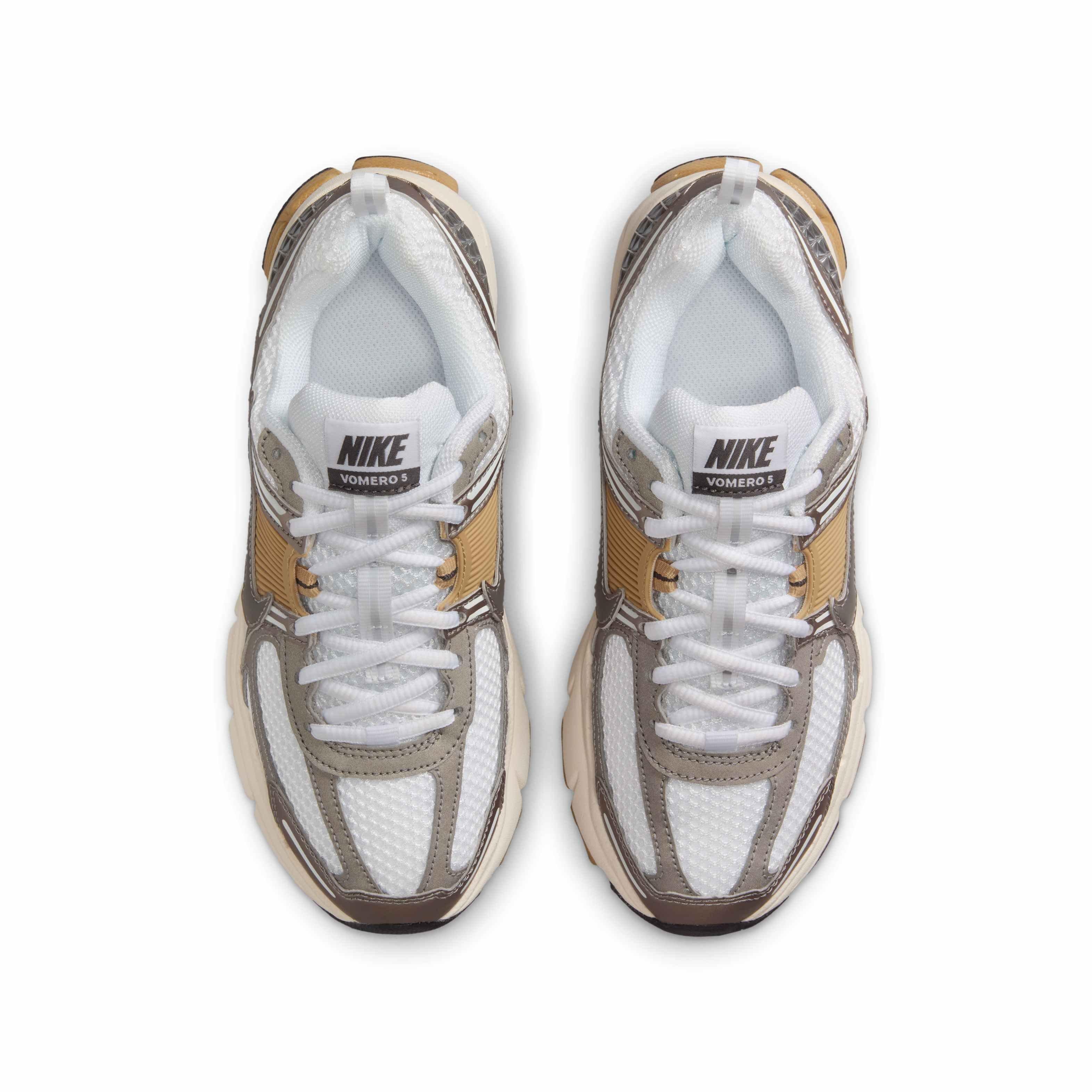 Nike Vomero 5 Grade School Boys' "Metallic Pewter/Parachute Beige/White/Medium Ash" Shoe