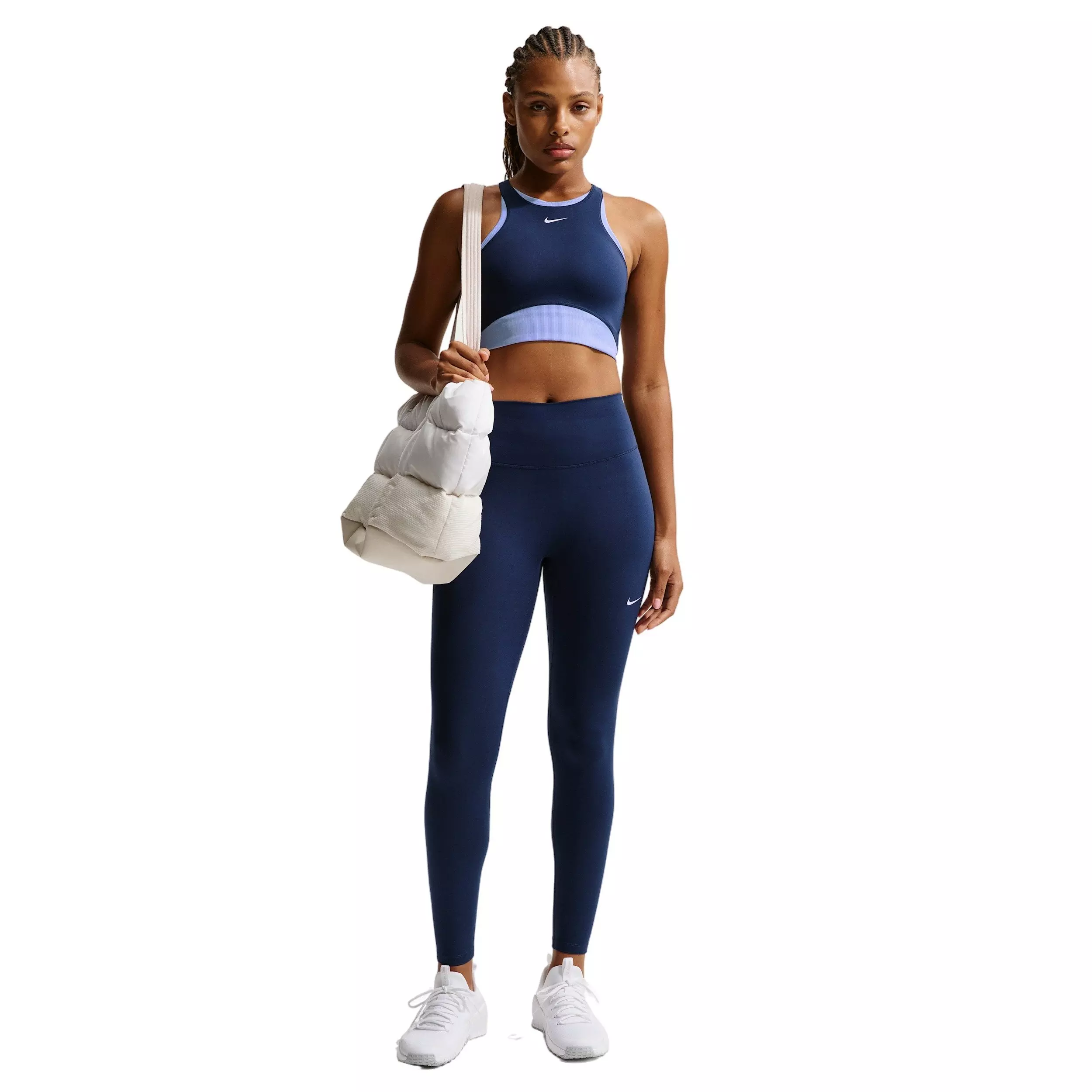 Nike Women's One Medium-Support Padded Sports Bra - Navy/Blue - NAVY/BLUE