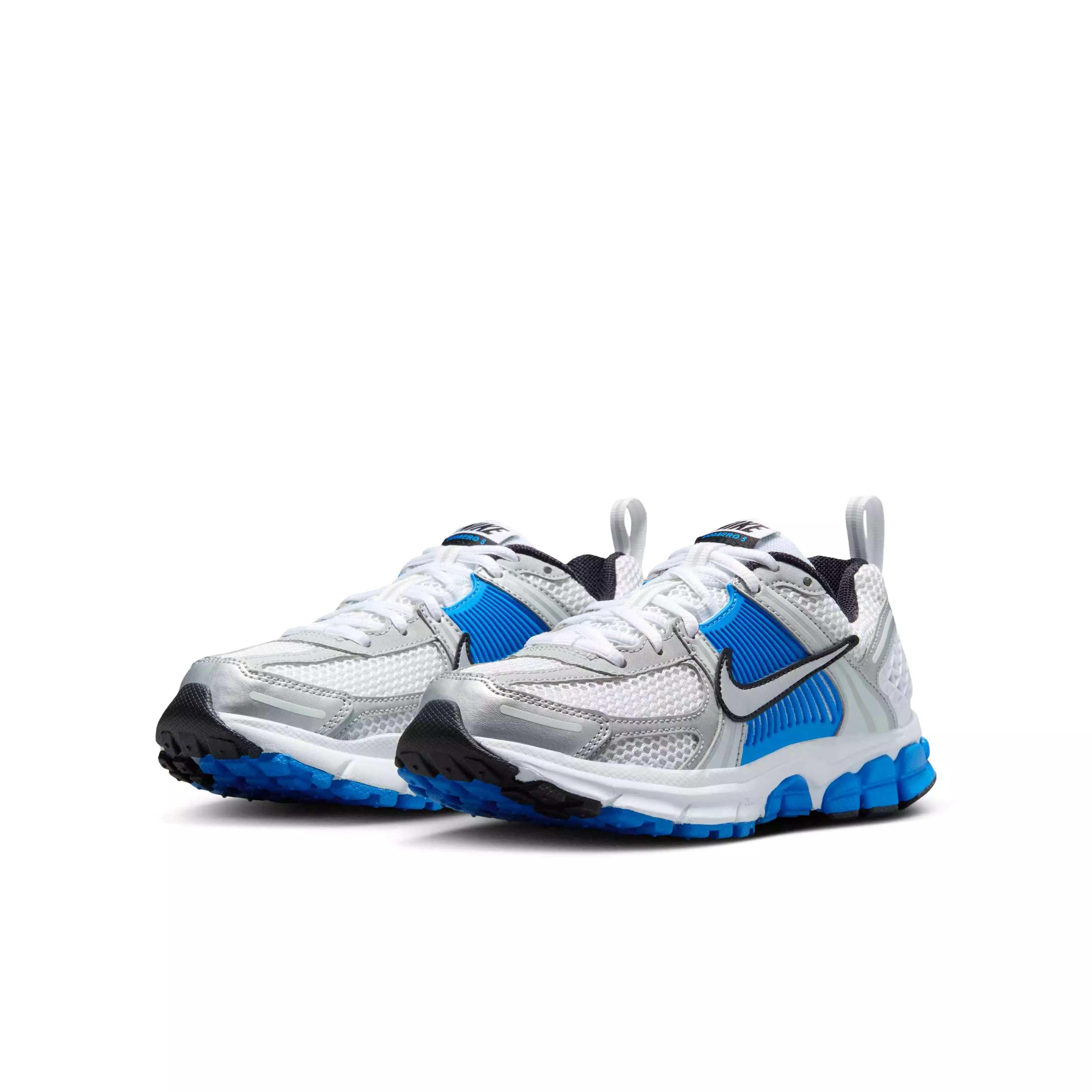 Nike Vomero 5 "White/Light Photo Blue/Black/Metallic Silver" Grade School Boys' Shoe - WHITE/LT BLUE/BLACK/SILVER