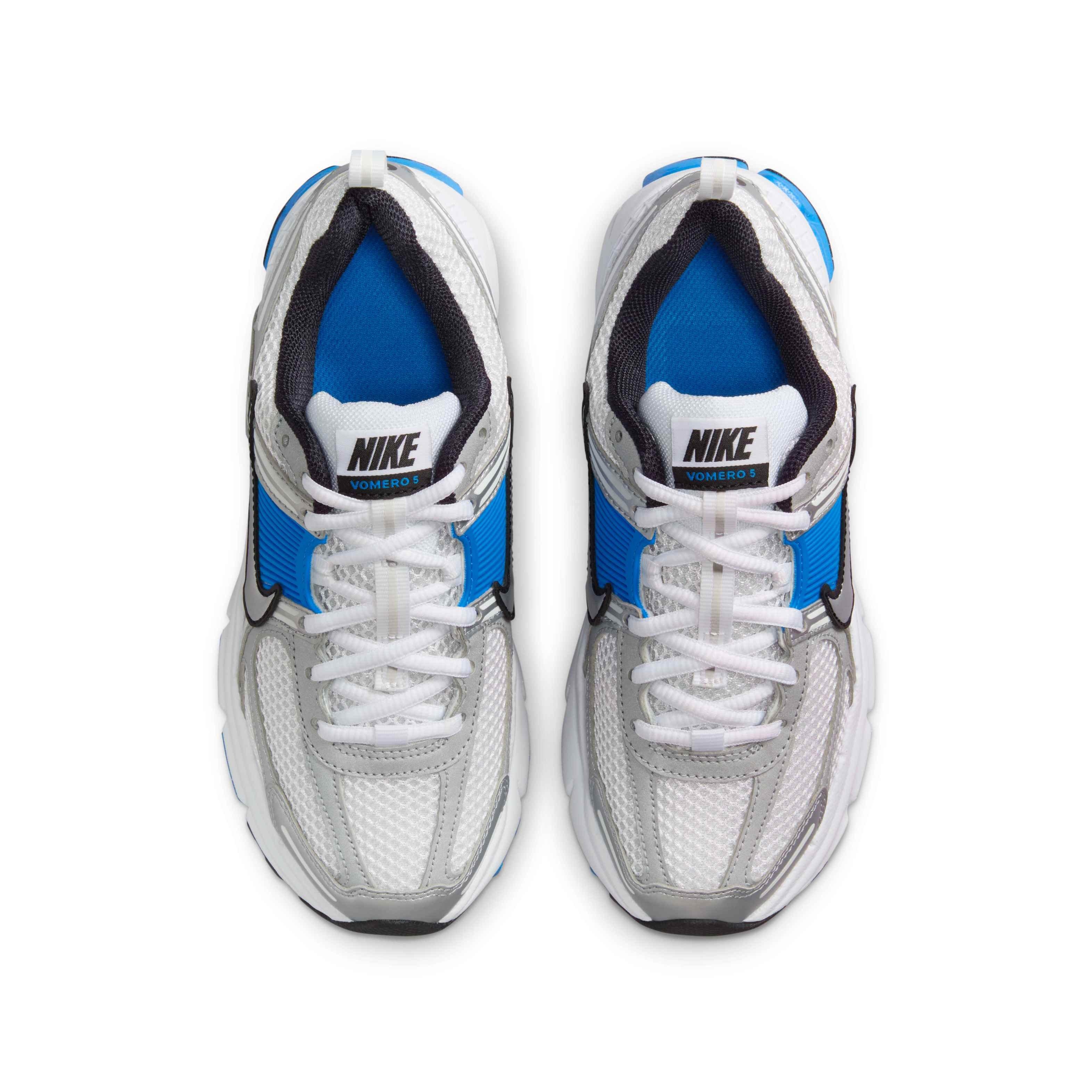 Nike Vomero 5 Grade School Boys' "White/Light Photo Blue/Black/Metallic Silver" Shoe