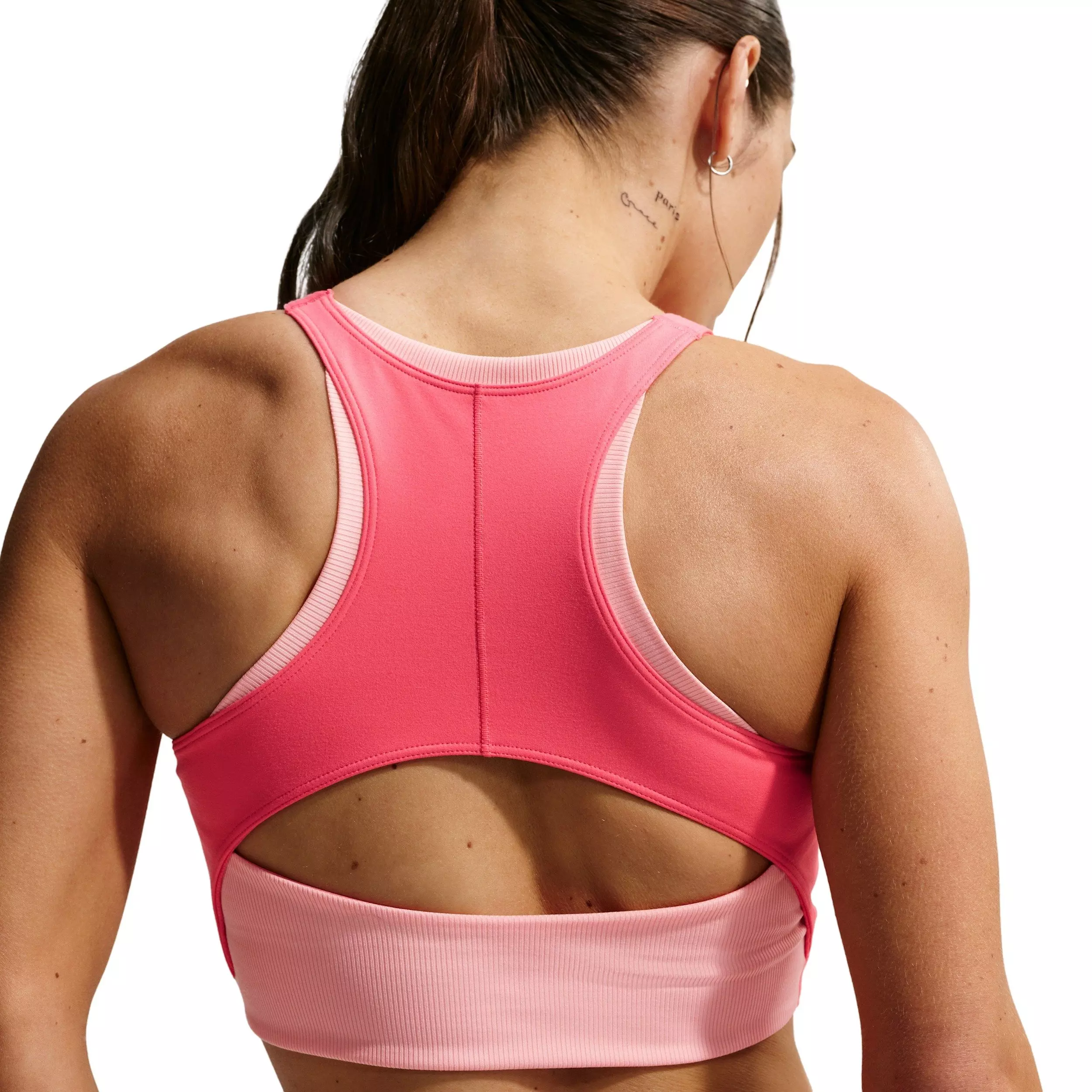 Nike Women's One Medium-Support Padded Sports Bra - Coral/Pink - CORAL/PINK