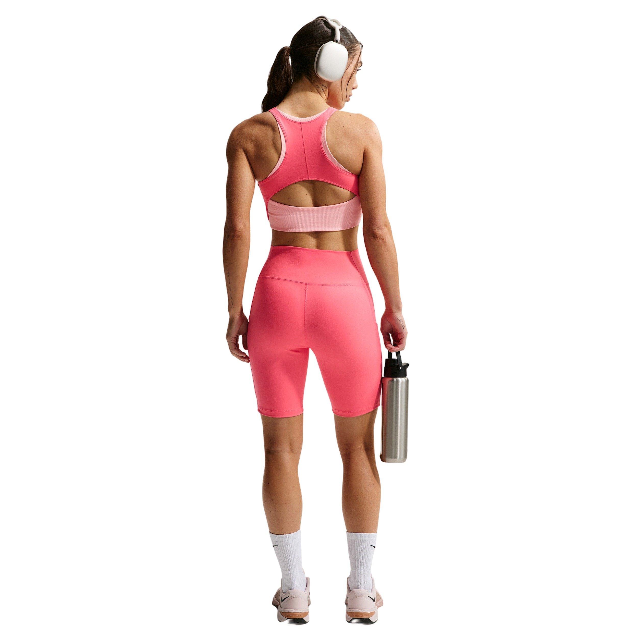 Nike Women's One Medium-Support Padded Sports Bra -Coral/Pink - CORAL/PINK Thumbnail View 5