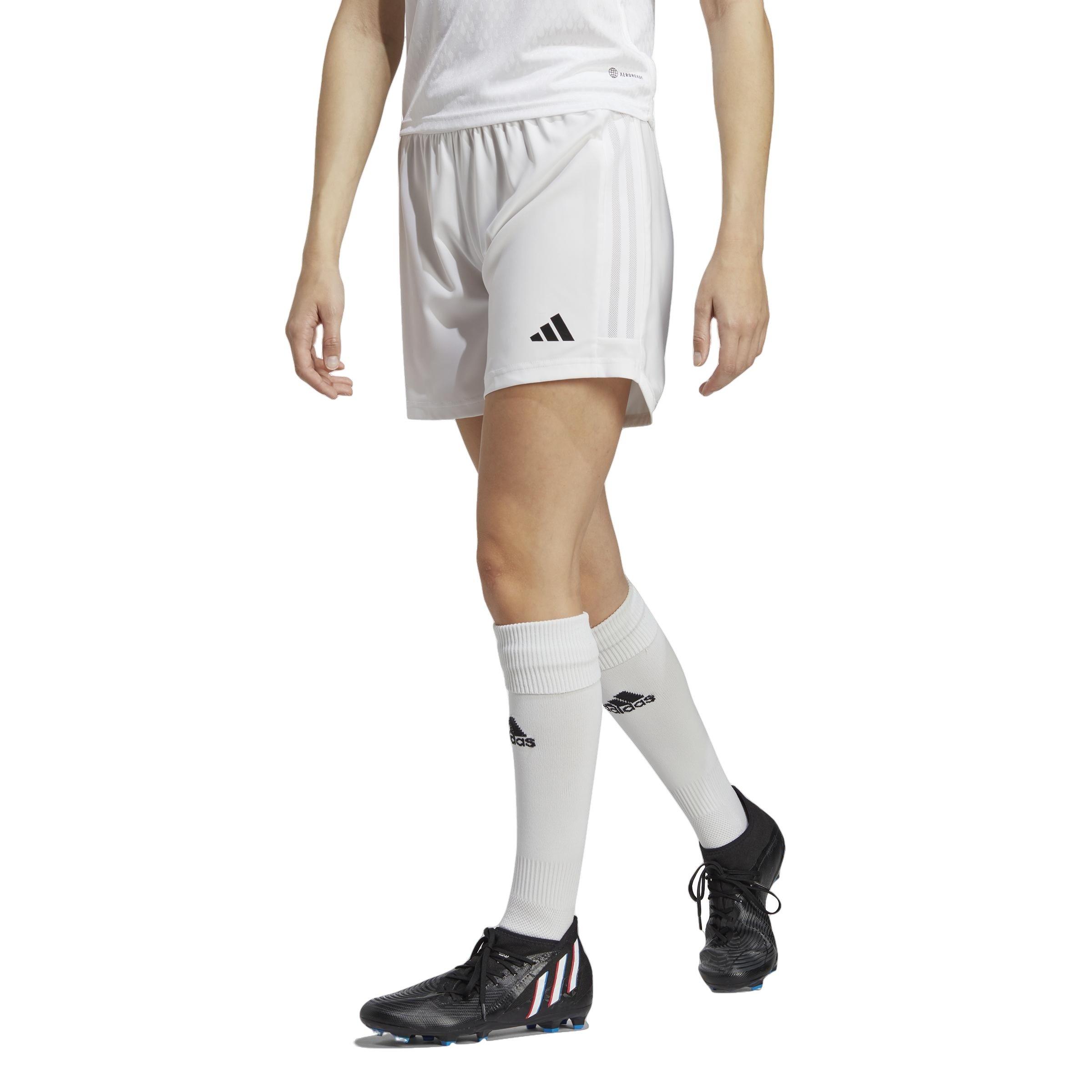 Adidas women's store white soccer shorts