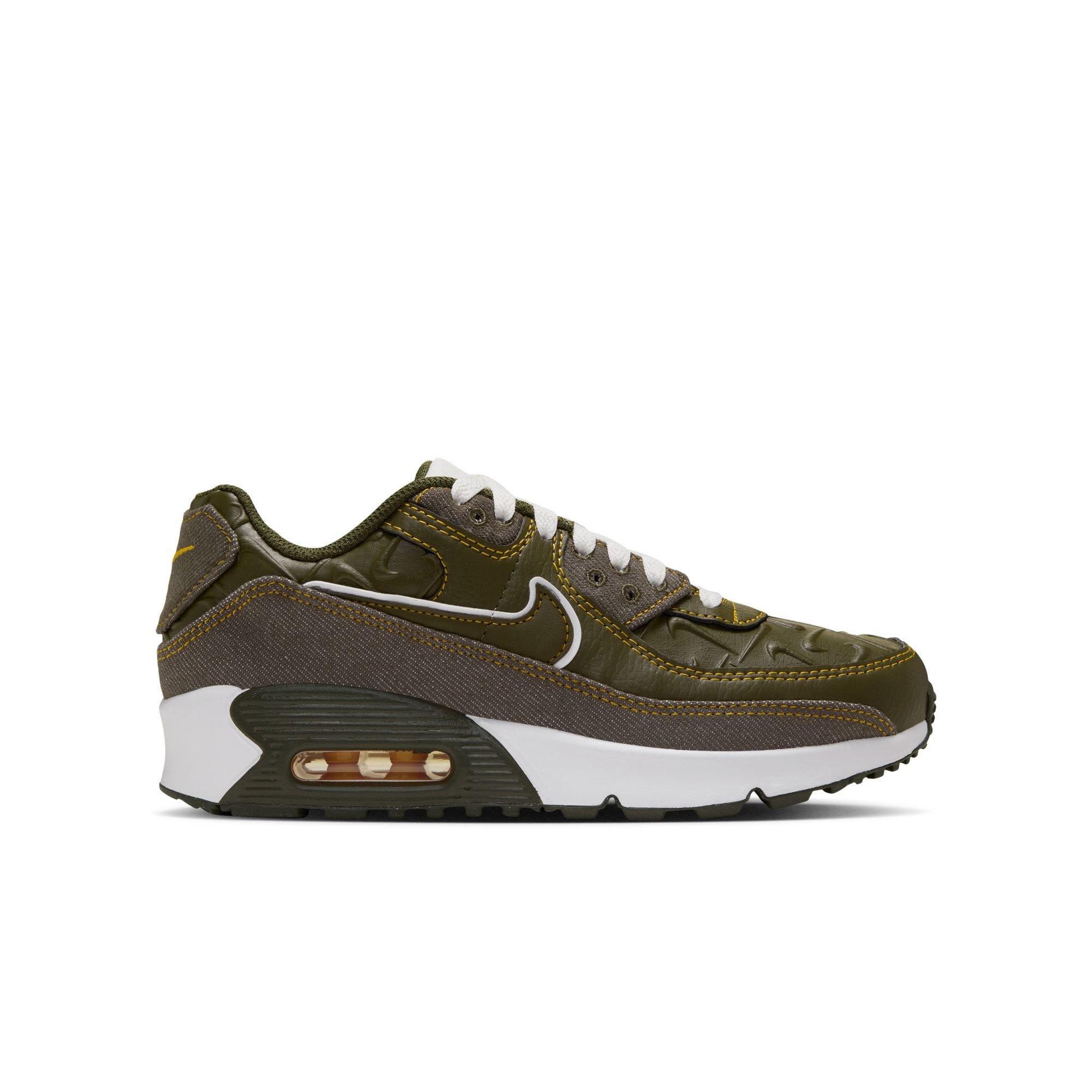 Nike Air Max 90 "Cargo Khaki" Grade School Kids' Shoe - CARGO KHAKI/SUMMIT WHITE/YELLOW OCHRE