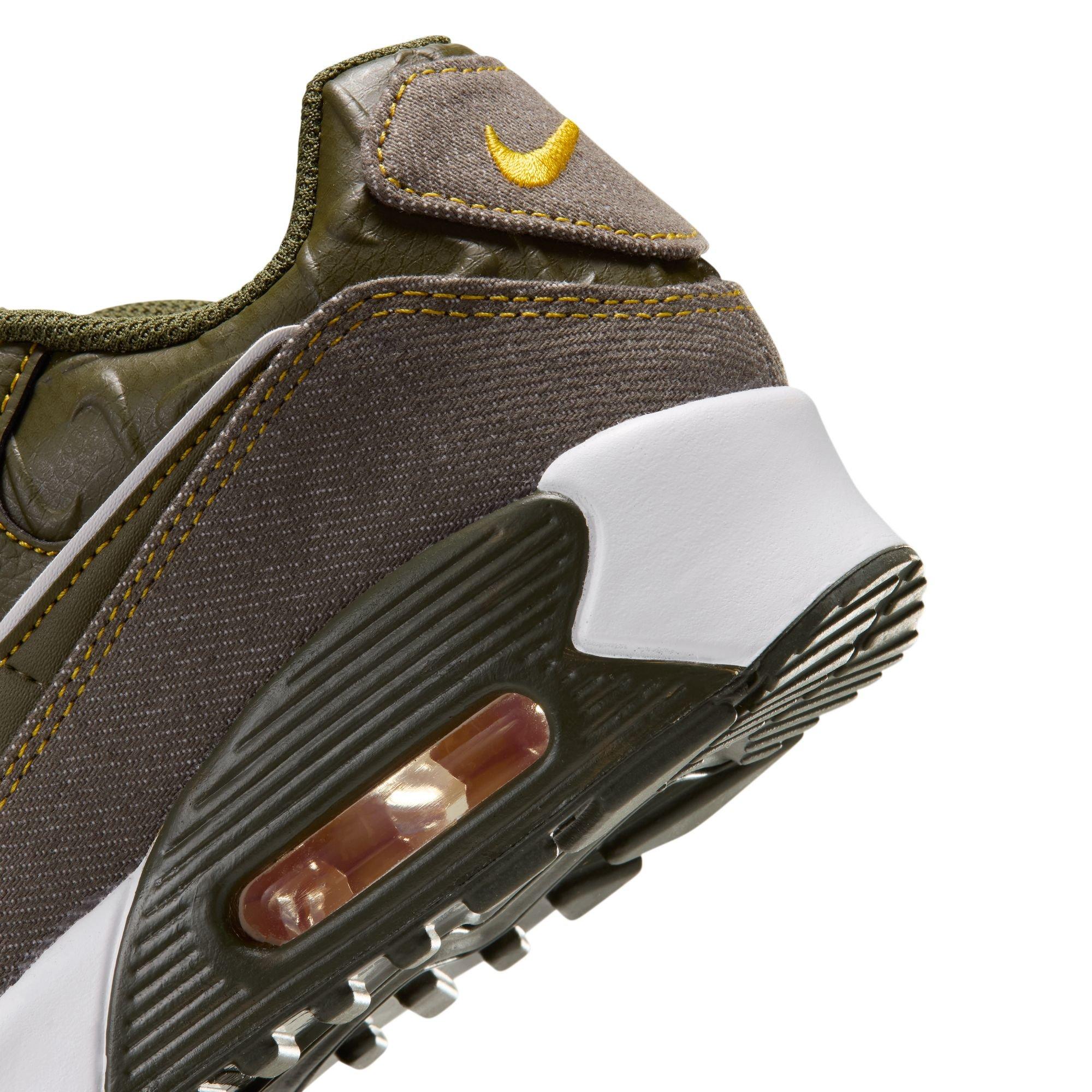 Nike Air Max 90 "Cargo Khaki" Grade School Kids' Shoe - CARGO KHAKI/SUMMIT WHITE/YELLOW OCHRE