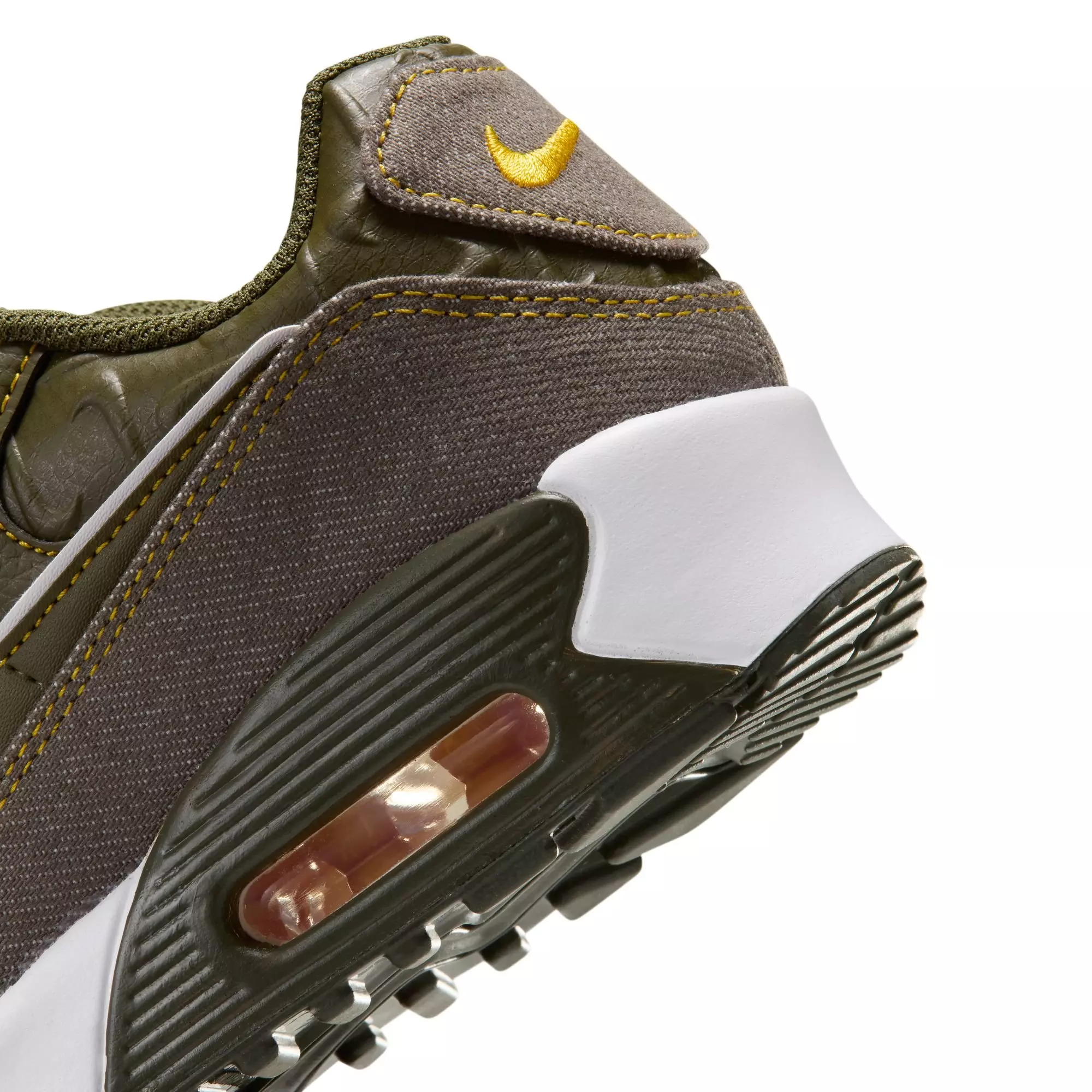 Nike Air Max 90 "Cargo Khaki" Grade School Kids' Shoe - CARGO KHAKI/SUMMIT WHITE/YELLOW OCHRE