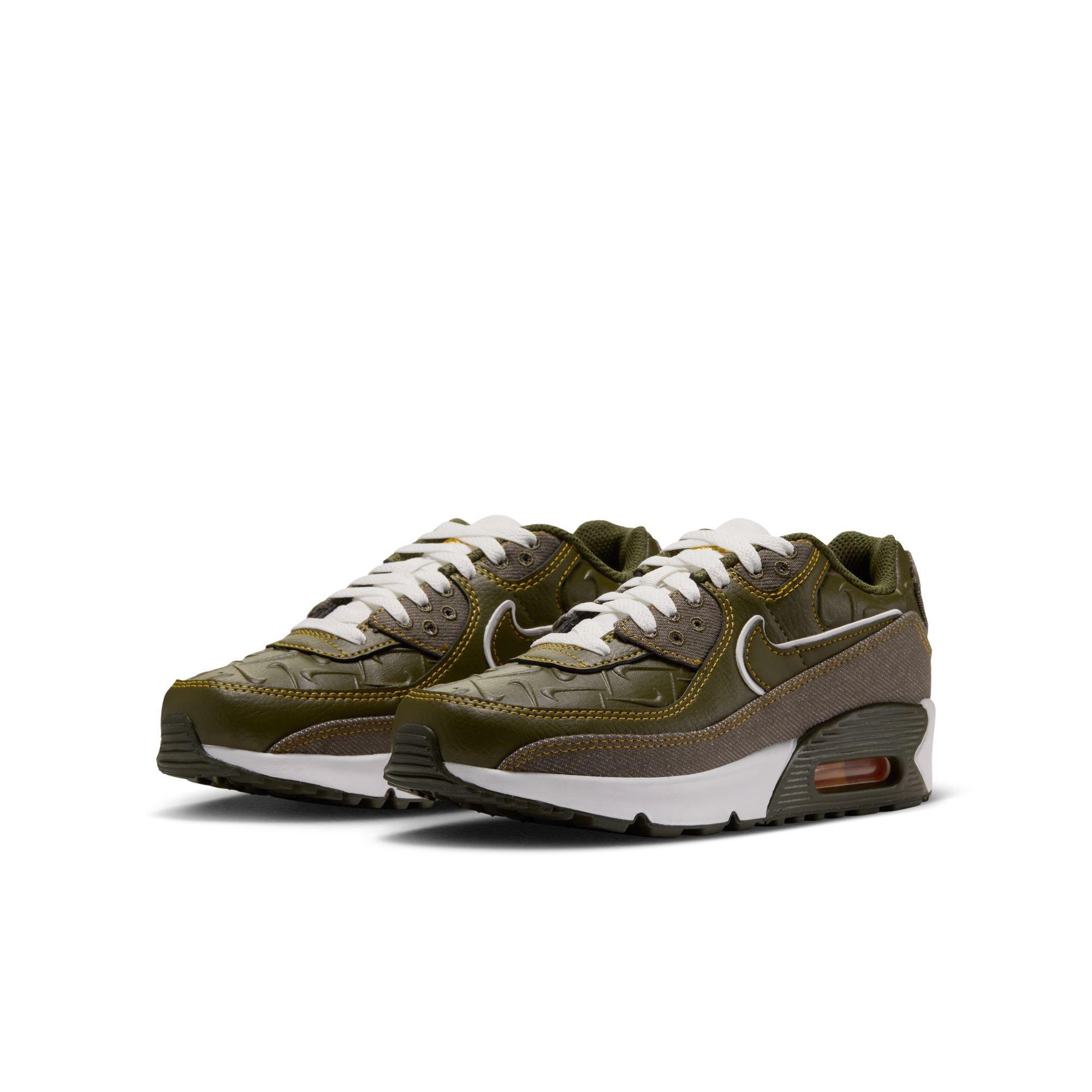 Nike Air Max 90 "Cargo Khaki" Grade School Kids' Shoe - CARGO KHAKI/SUMMIT WHITE/YELLOW OCHRE