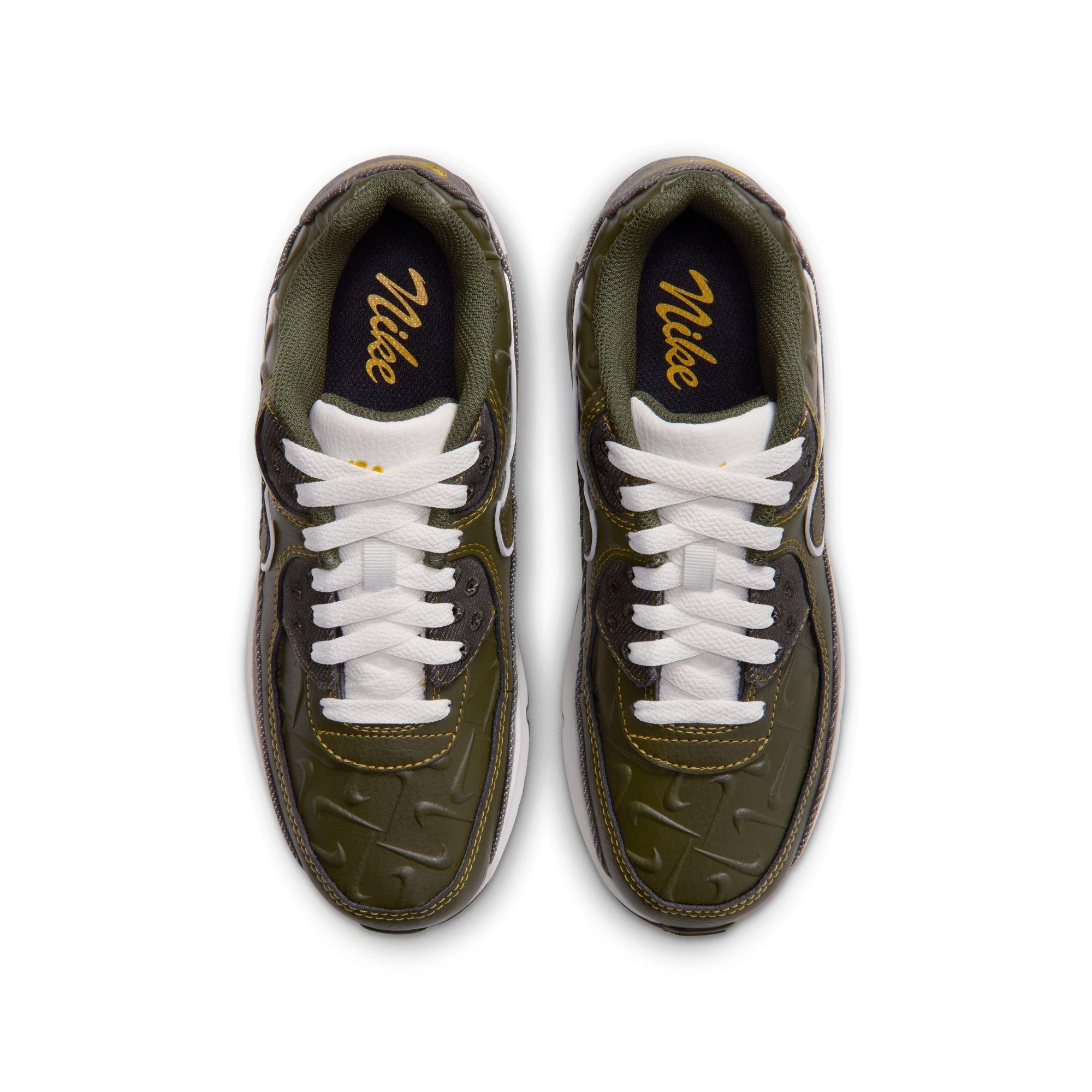 Nike Air Max 90 "Cargo Khaki" Grade School Kids' Shoe - CARGO KHAKI/SUMMIT WHITE/YELLOW OCHRE