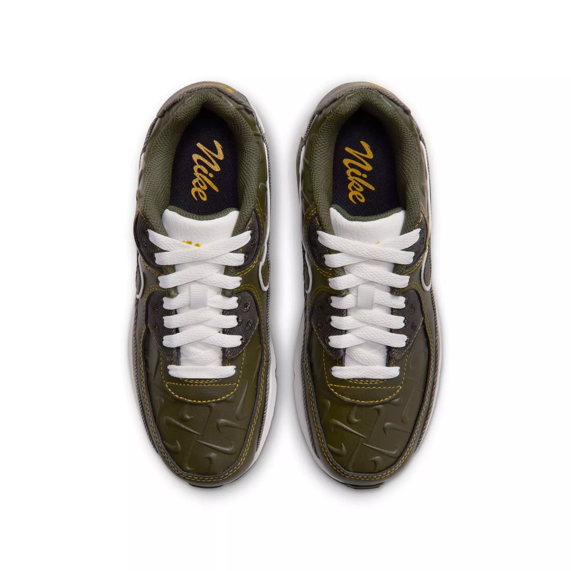 Nike Air Max 90 "Cargo Khaki" Grade School Kids' Shoe - CARGO KHAKI/SUMMIT WHITE/YELLOW OCHRE
