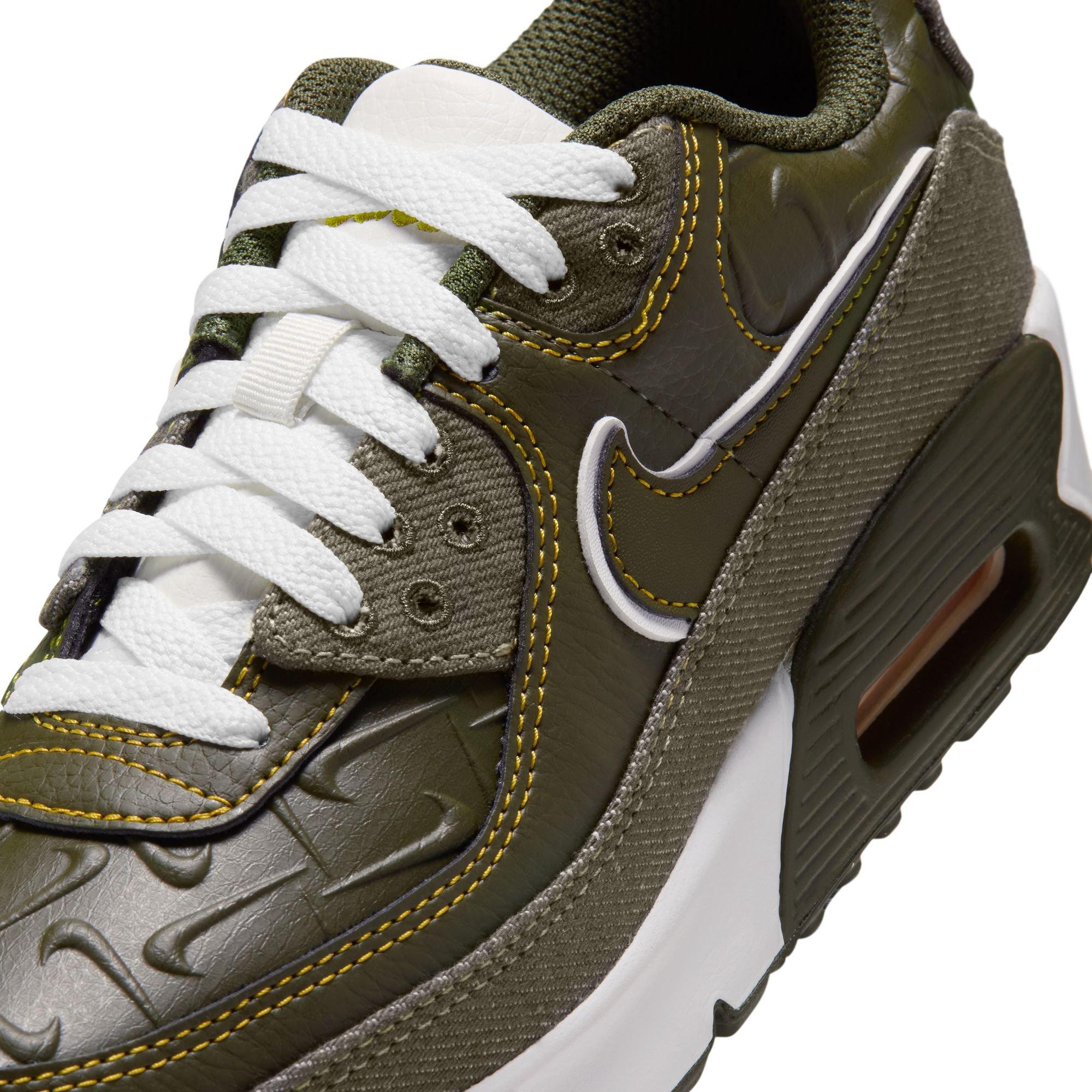 Nike Air Max 90 "Cargo Khaki" Grade School Kids' Shoe - CARGO KHAKI/SUMMIT WHITE/YELLOW OCHRE