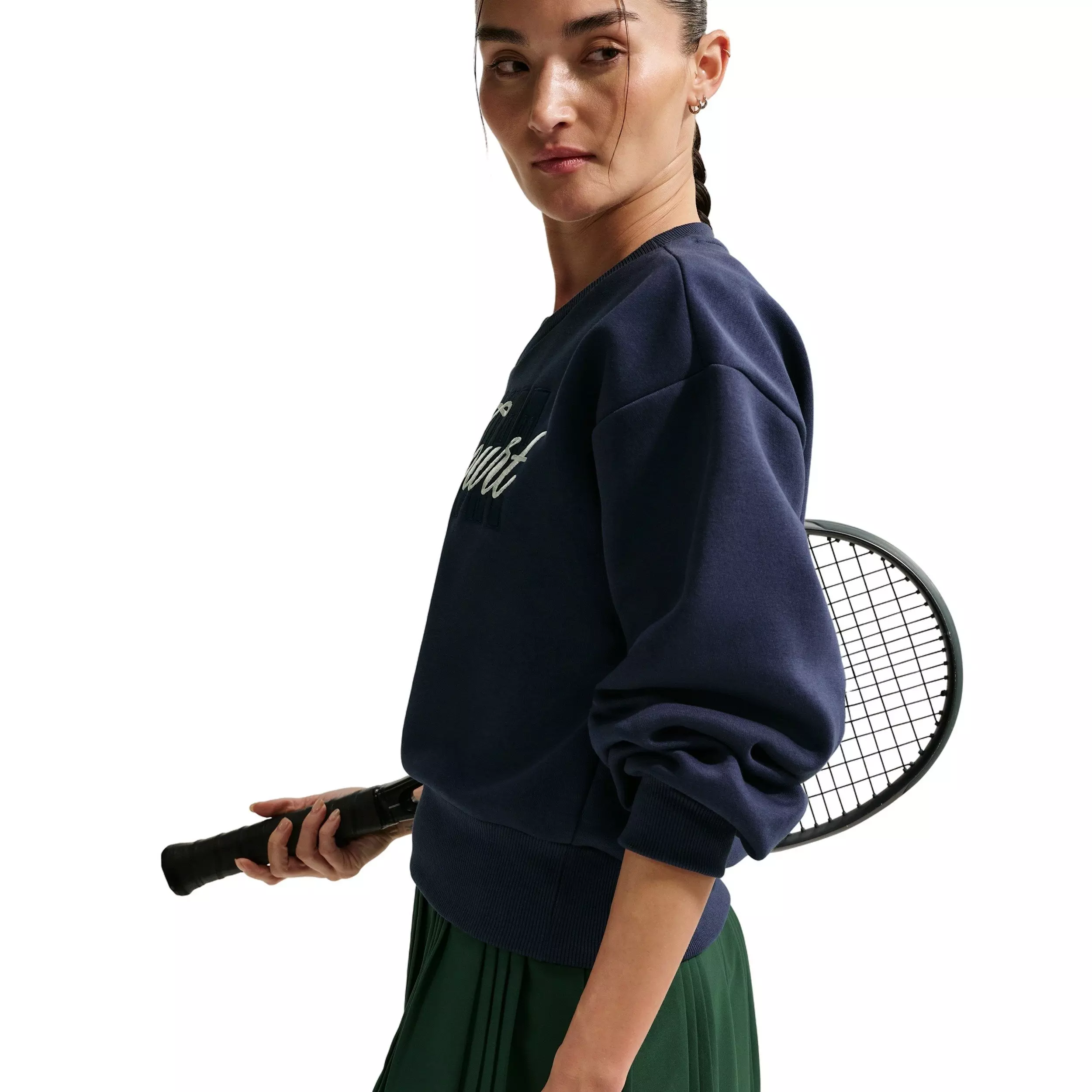 Nike Women's Court Collection Crew-Neck Tennis Top - Navy - NAVY