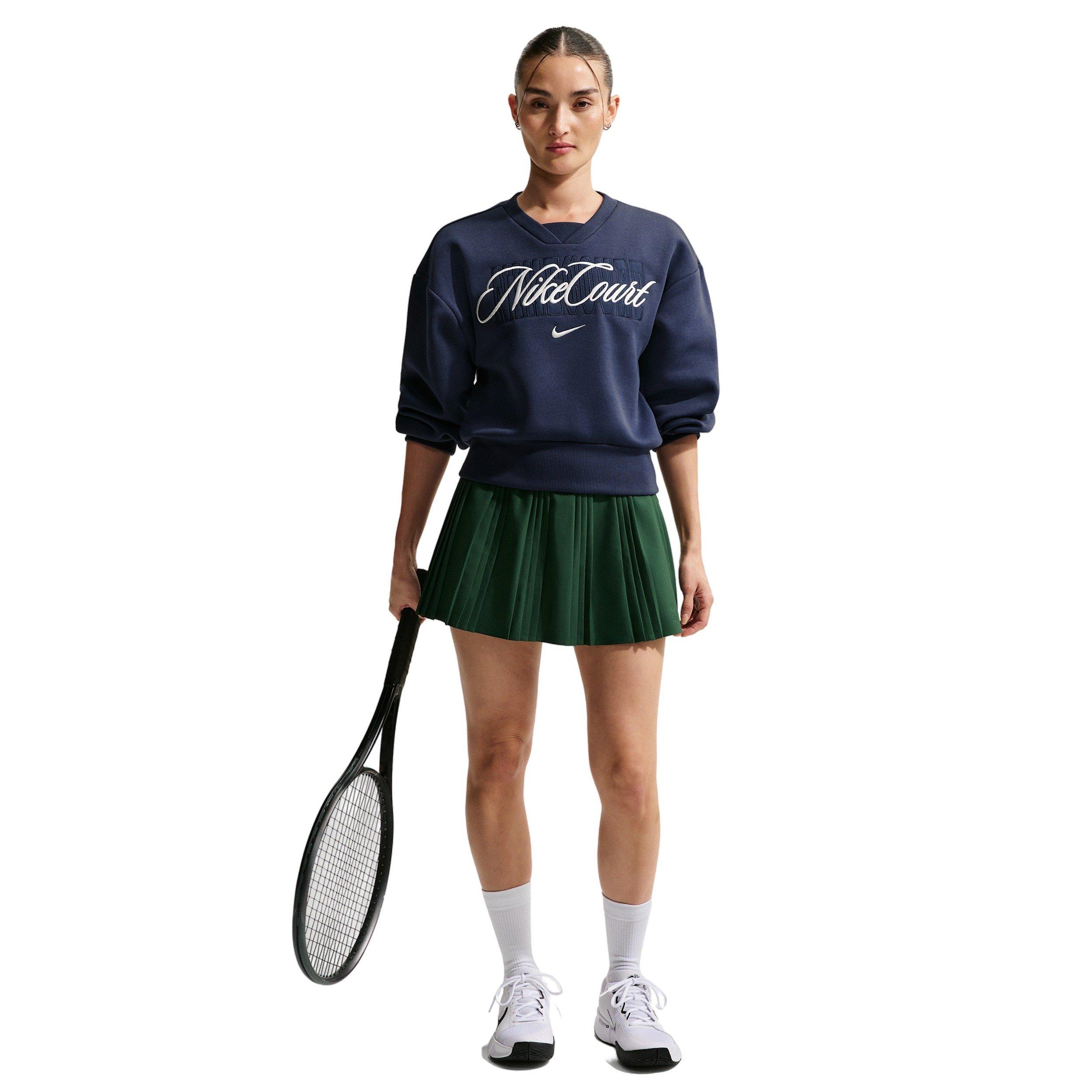 Nike Women's Court Collection Crew-Neck Tennis Top - Navy - NAVY Thumbnail View 4