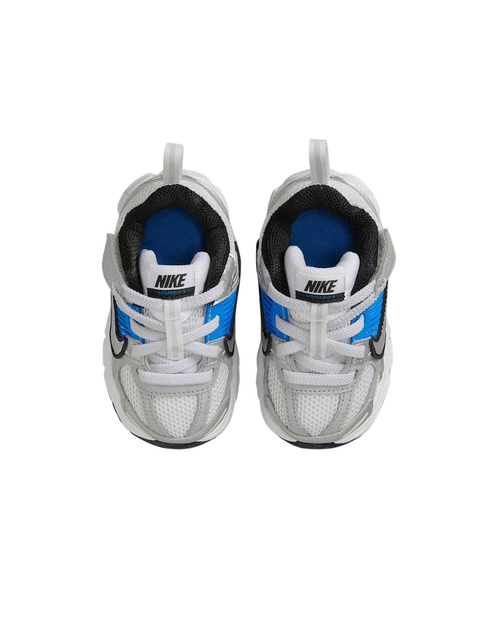 Nike Vomero 5 Infant Boys' "White/Light Photo Blue/Black/Metallic Silver" Shoe