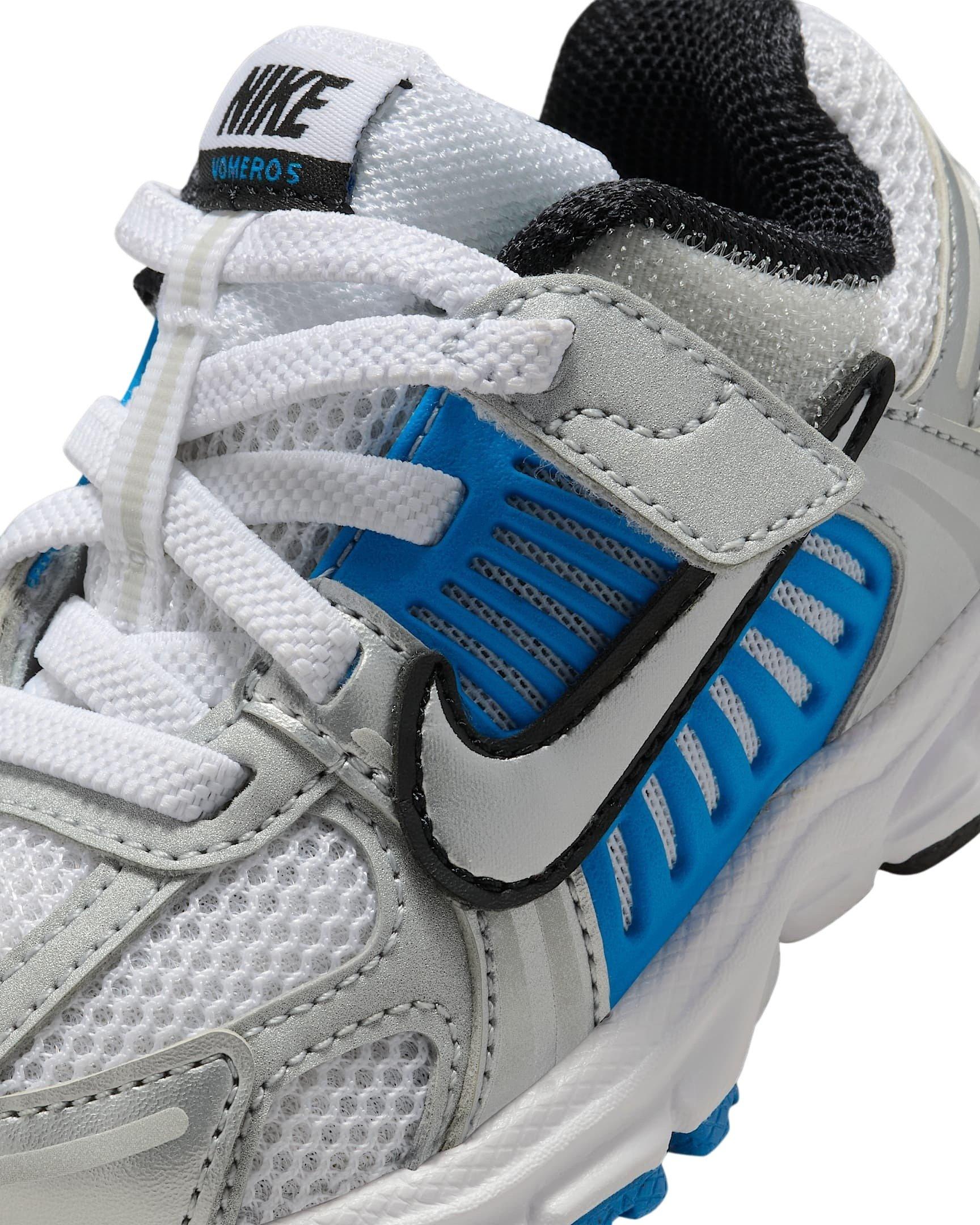 Nike Vomero 5 Infant Boys' "White/Light Photo Blue/Black/Metallic Silver" Shoe