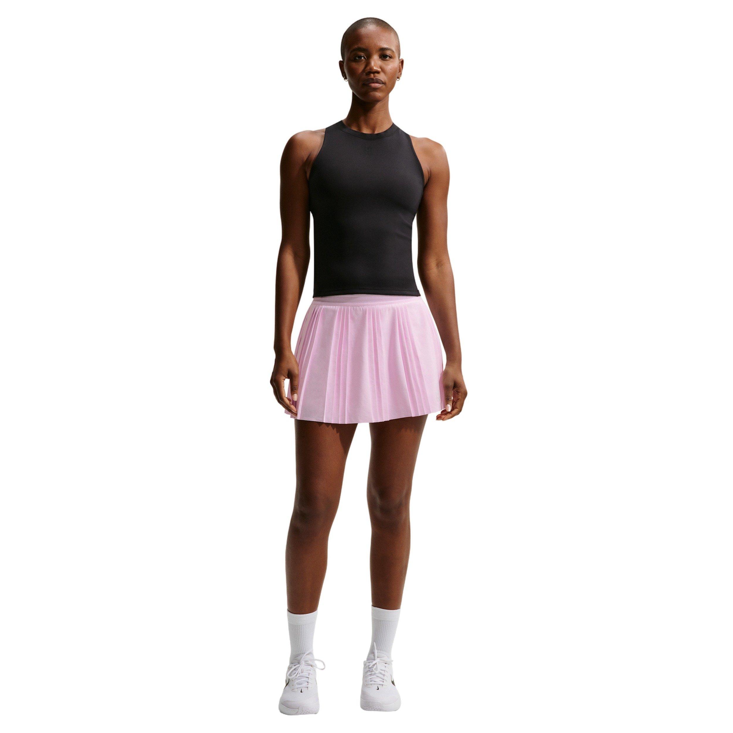Nike Women's Court Advantage Dri-FIT Pleated Tennis Skirt - Pink - PINK Thumbnail View 4