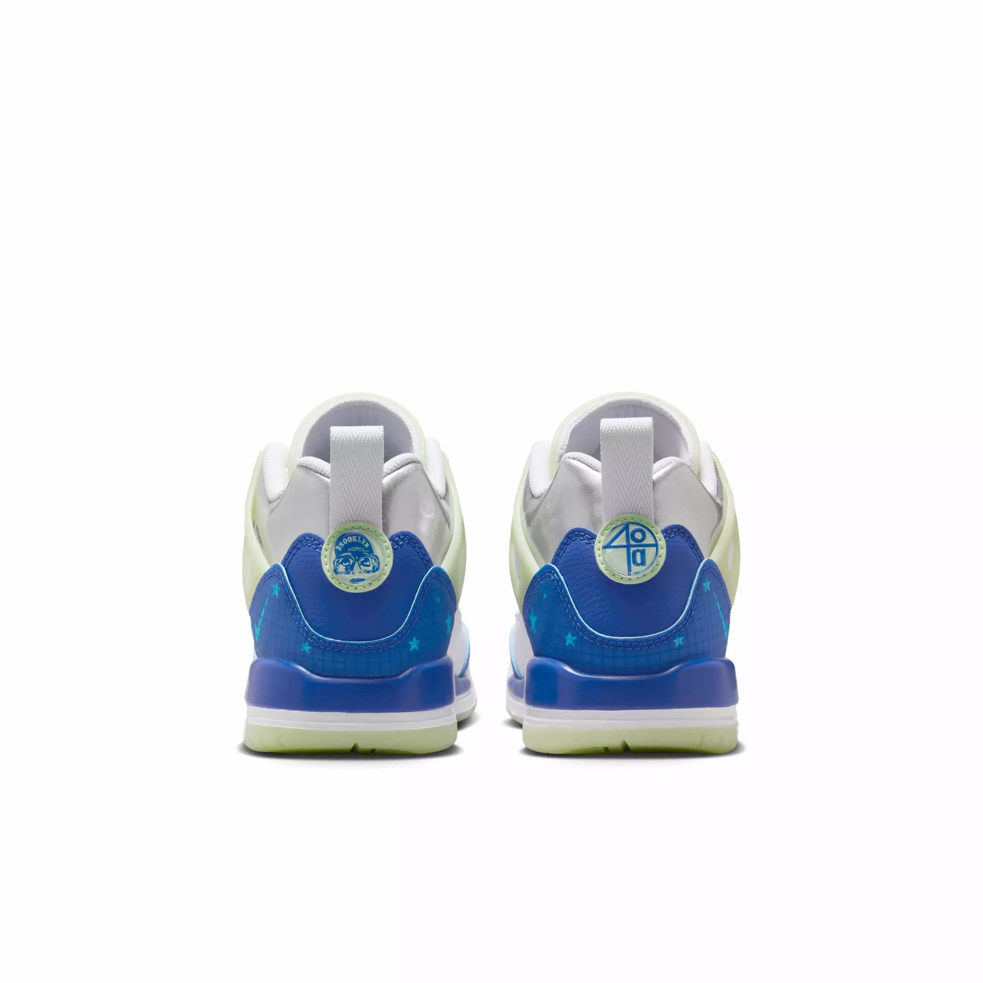 Jordan Spizike Low "White/Volt Tint/Metallic Silver/Hyper Royal" Grade School Boys' Shoe