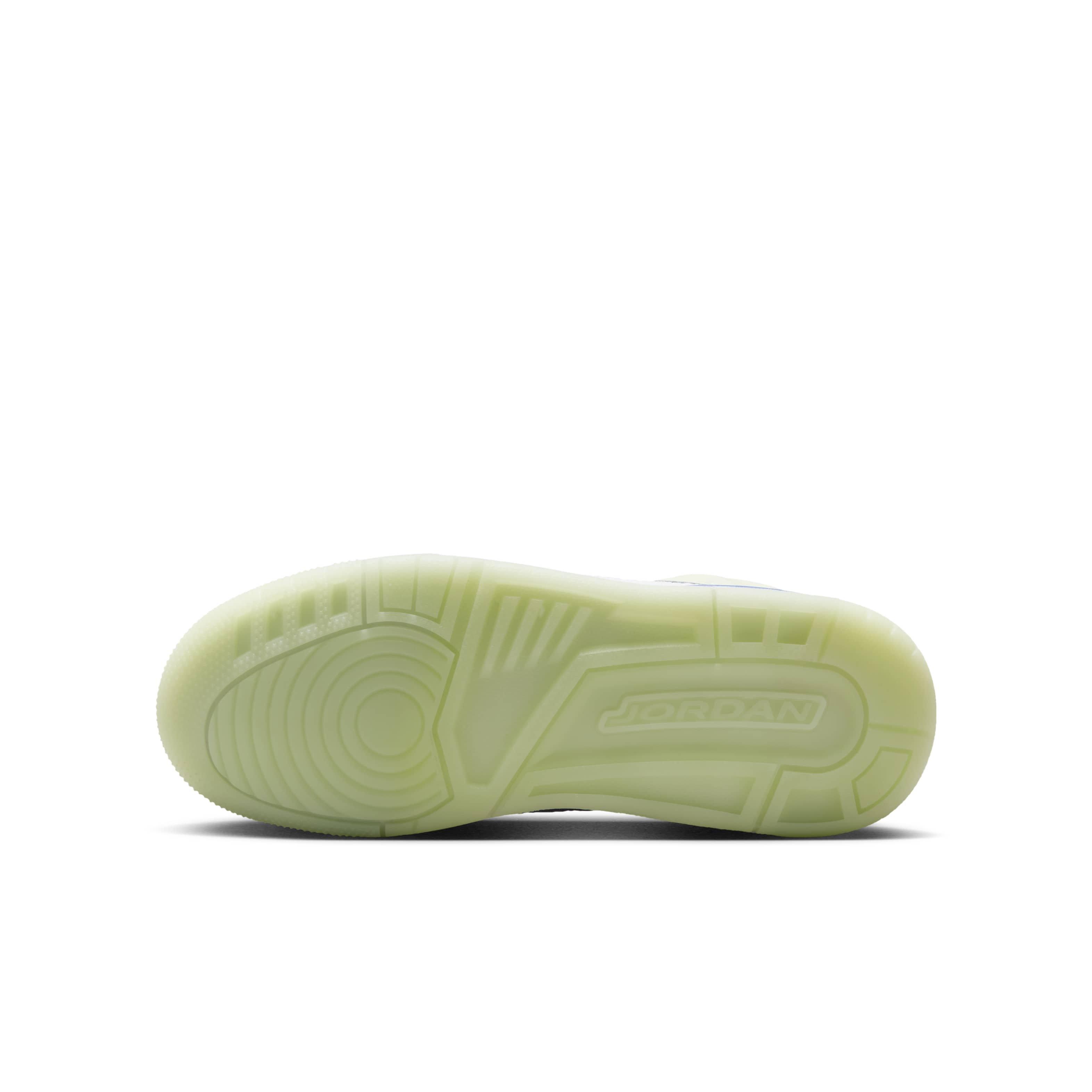 Jordan Spizike Low Grade School Boys' "White/Volt Tint/Metallic Silver/Hyper Royal" Shoe