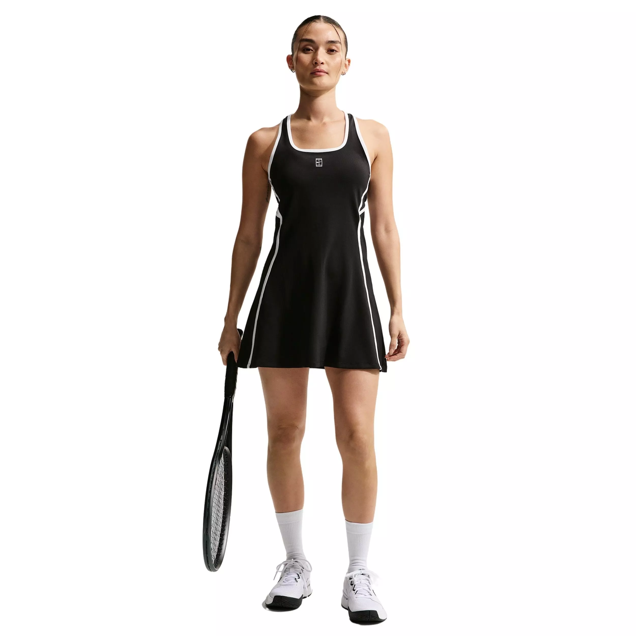 Nike Women's Court Dri-FIT Advantage Novelty Tennis Dress - Black - BLACK