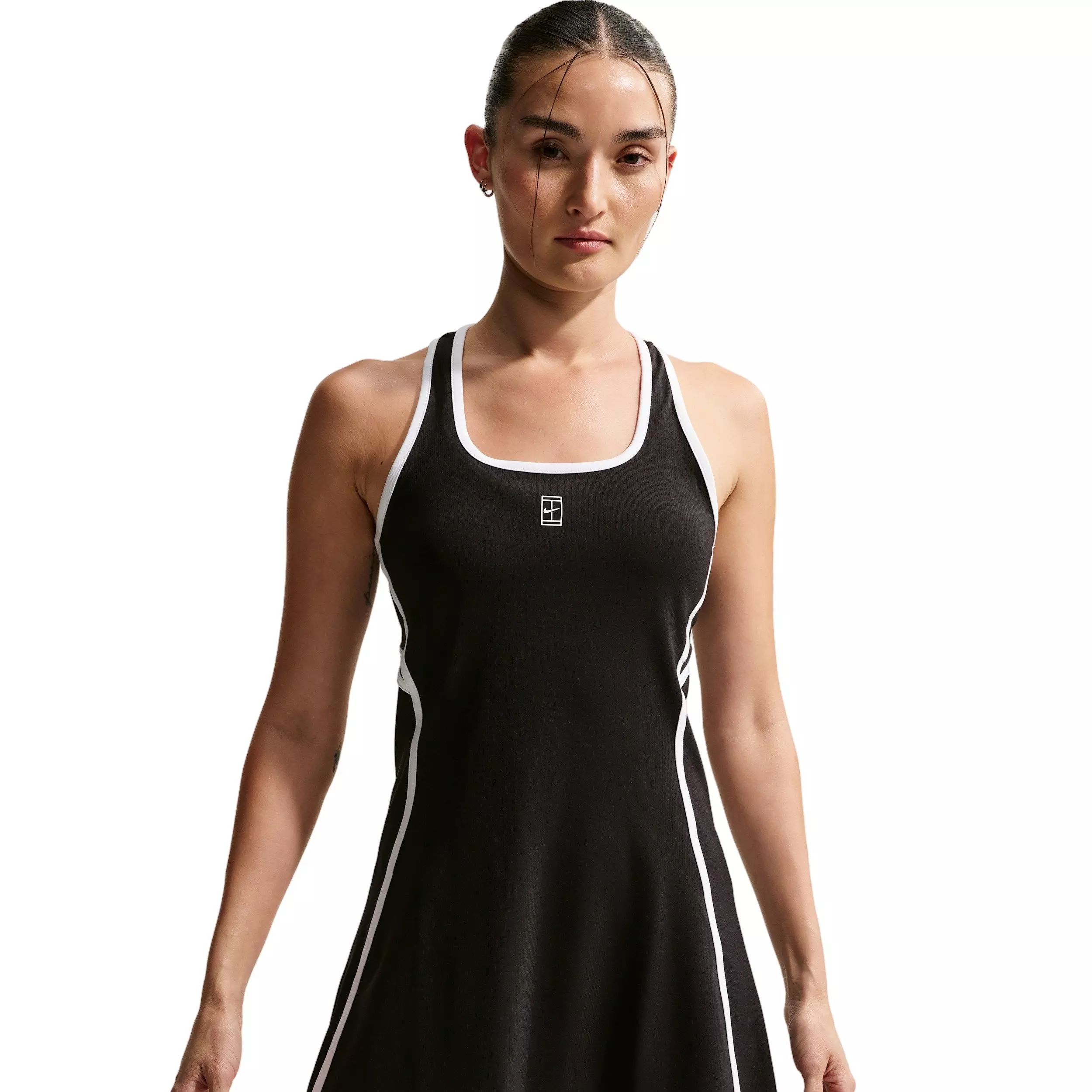 Nike Women's Court Dri-FIT Advantage Novelty Tennis Dress - Black - BLACK