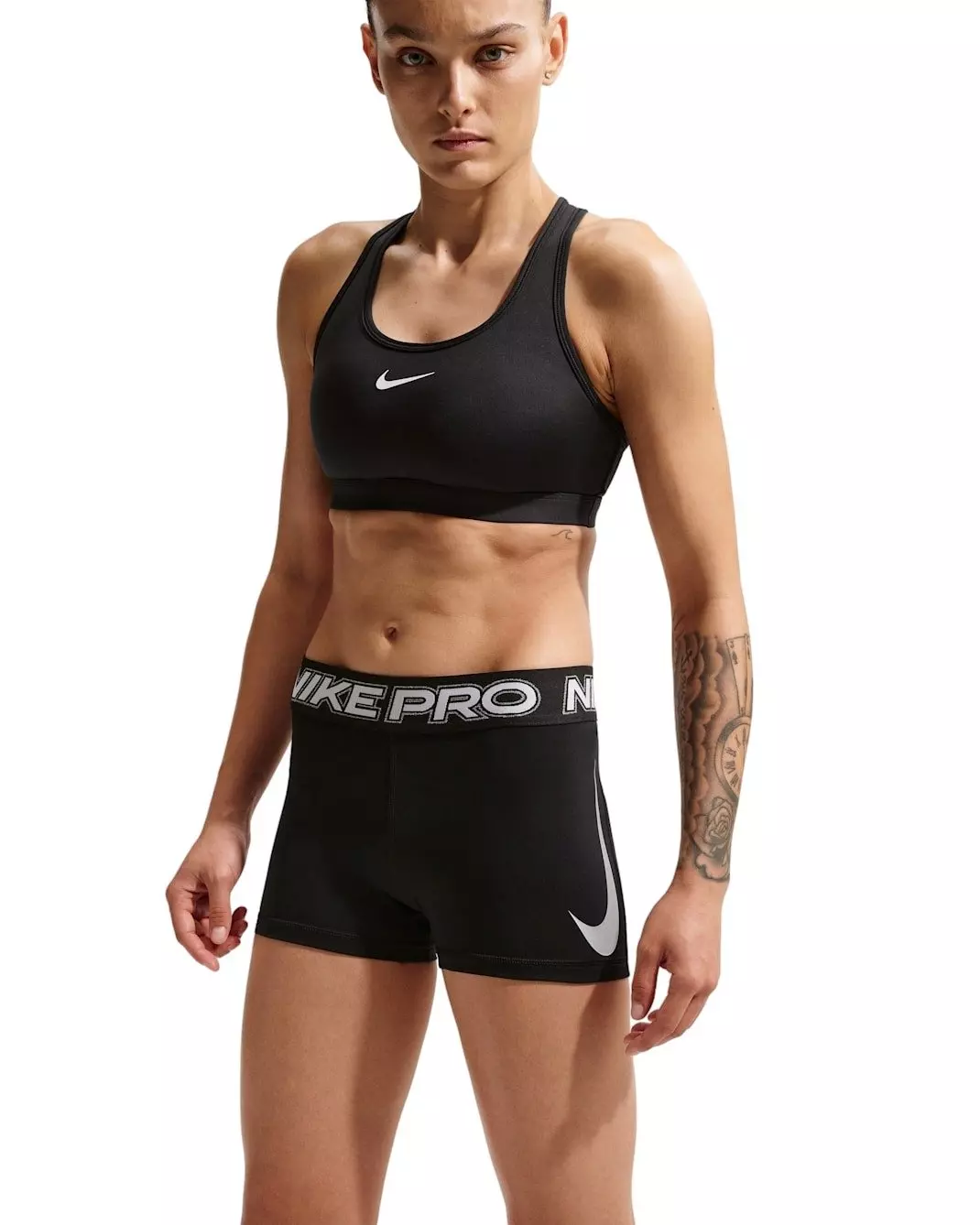 Nike Women's Pro Mid-Rise 3" Biker Shorts - Black - BLACK