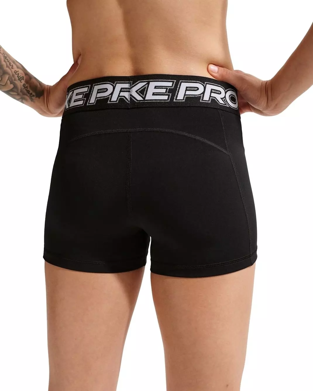 Nike Women's Pro Mid-Rise 3" Biker Shorts -Black - BLACK