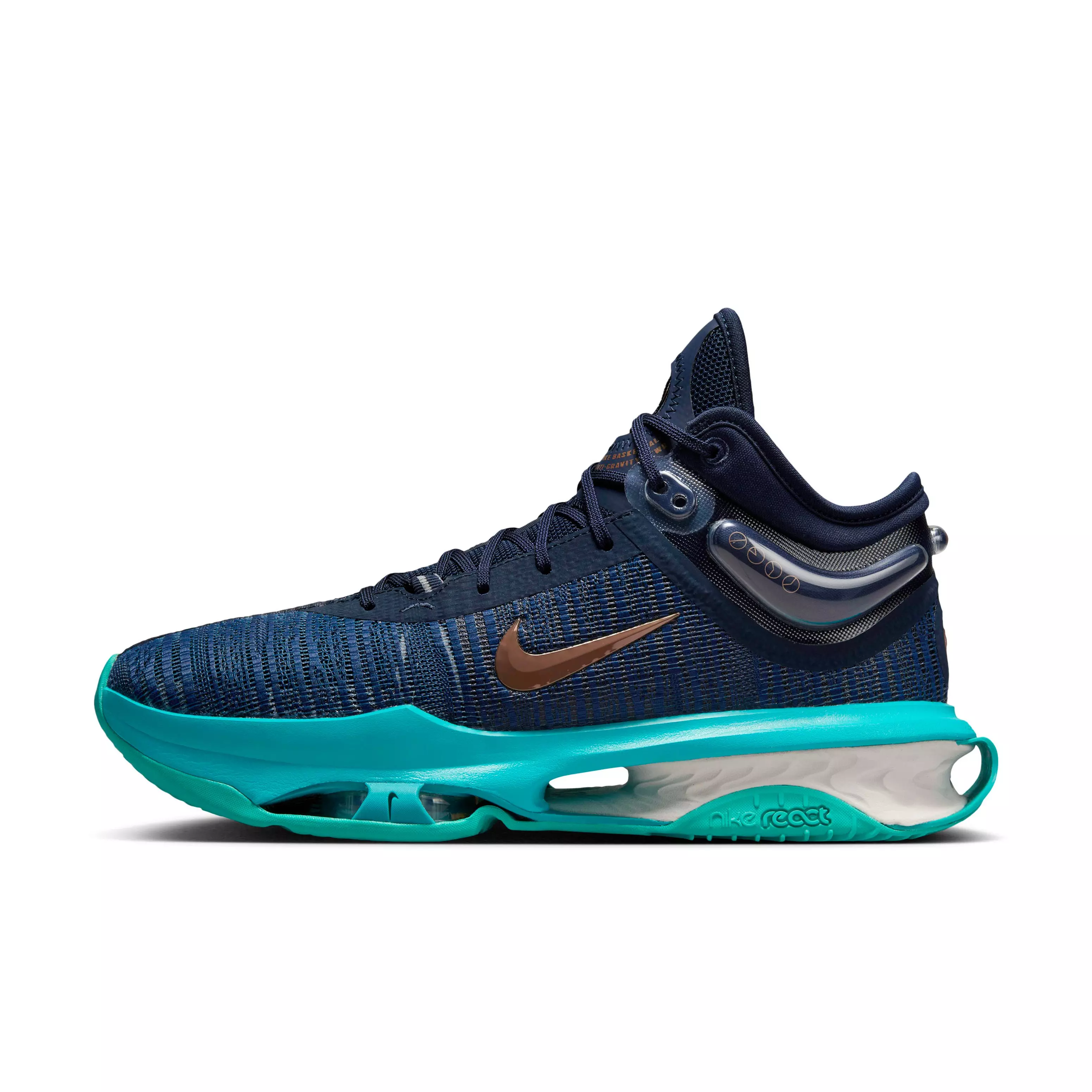 Nike G.T. Jump 2 "Obsidian/Dusty Cactus/Midnight Navy/Metallic Red Bronze" Men's Basketball Shoe - OBSIDIAN/CACTUS/NAVY/BRONZE