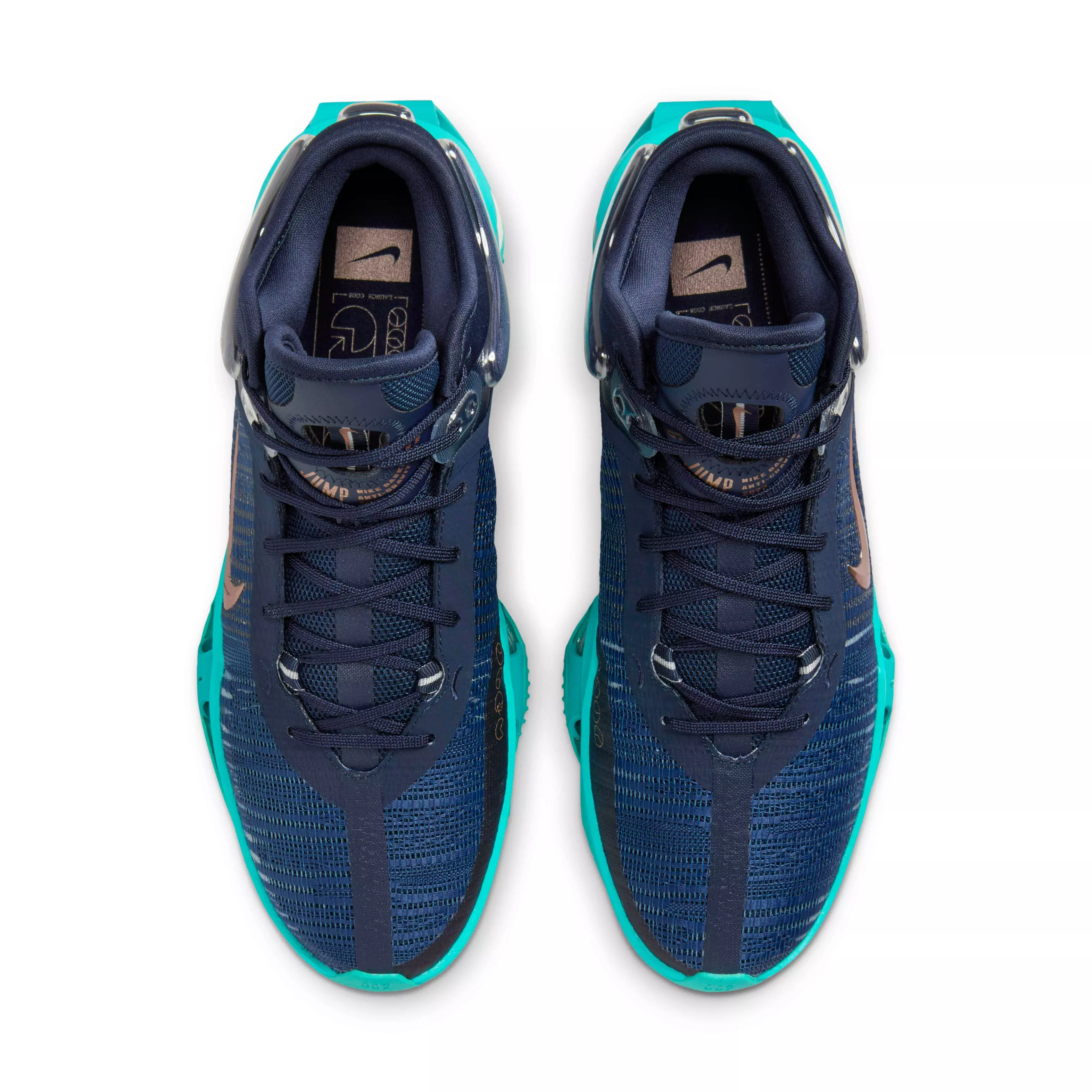 Nike G.T. Jump 2 "Obsidian/Dusty Cactus/Midnight Navy/Metallic Red Bronze" Men's Basketball Shoe - OBSIDIAN/CACTUS/NAVY/BRONZE