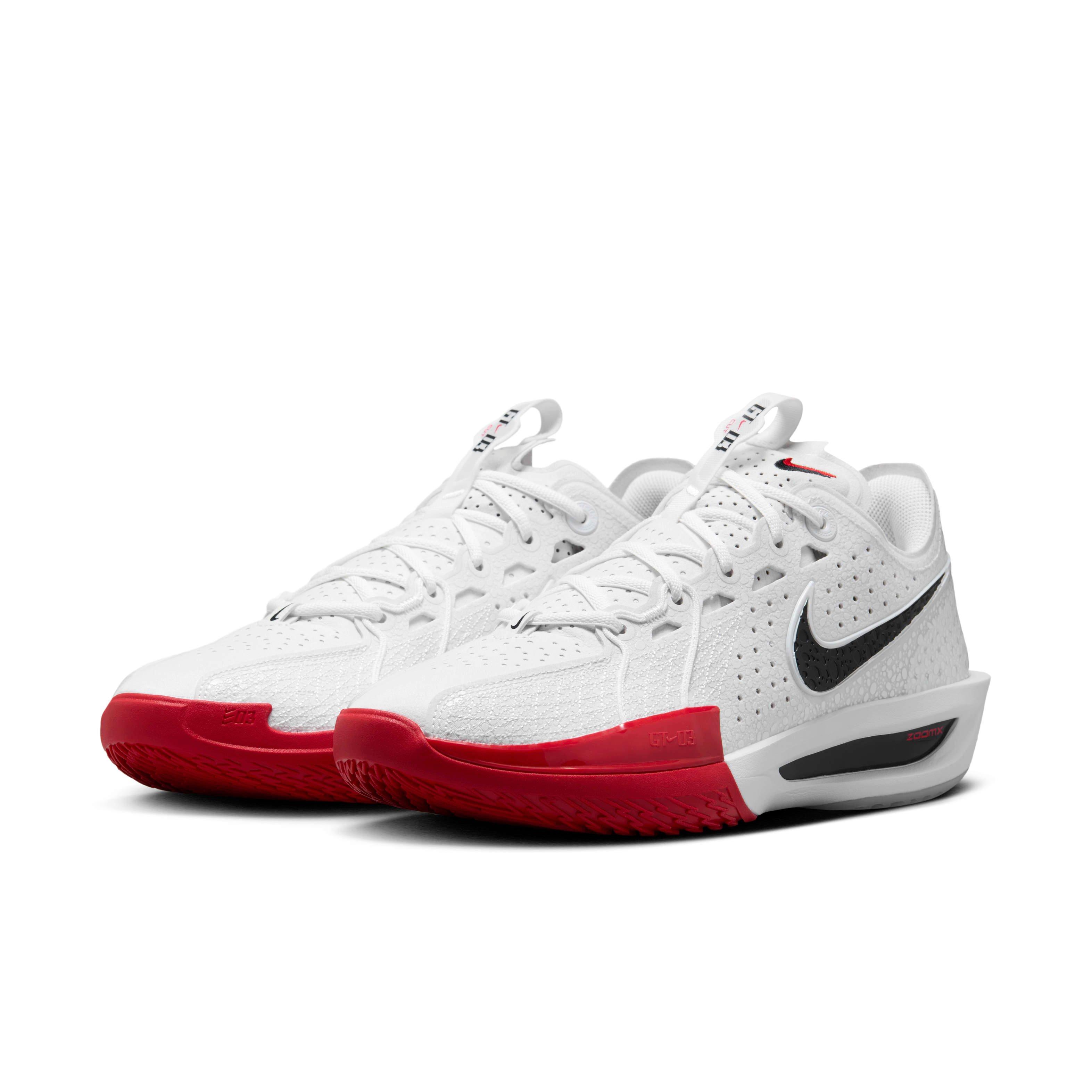 Nike G.T. Cut 3 "White/Sport Red/Obsidian" Men's Basketball Shoe - WHITE/RED/OBSIDIAN Thumbnail View 3
