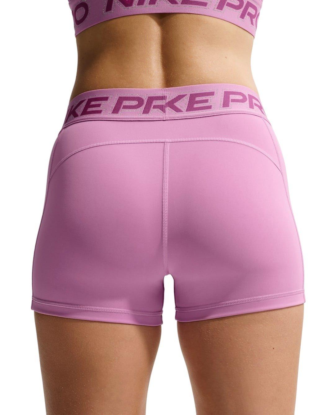 Nike Women's Pro Mid-Rise 3" Biker Shorts -Lt Magenta - LT MAGENTA Thumbnail View 2