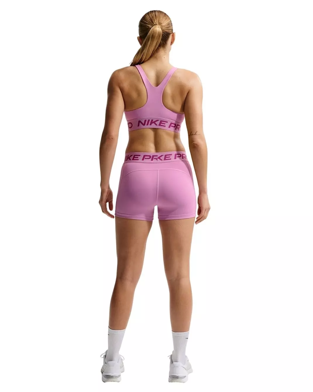 Nike Women's Pro Mid-Rise 3" Biker Shorts - Lt Magenta - LT MAGENTA