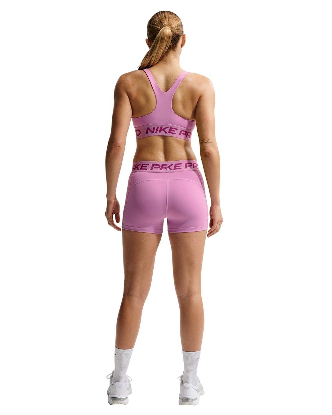 Nike Women's Pro Mid-Rise 3" Biker Shorts -Lt Magenta - LT MAGENTA Thumbnail View 5