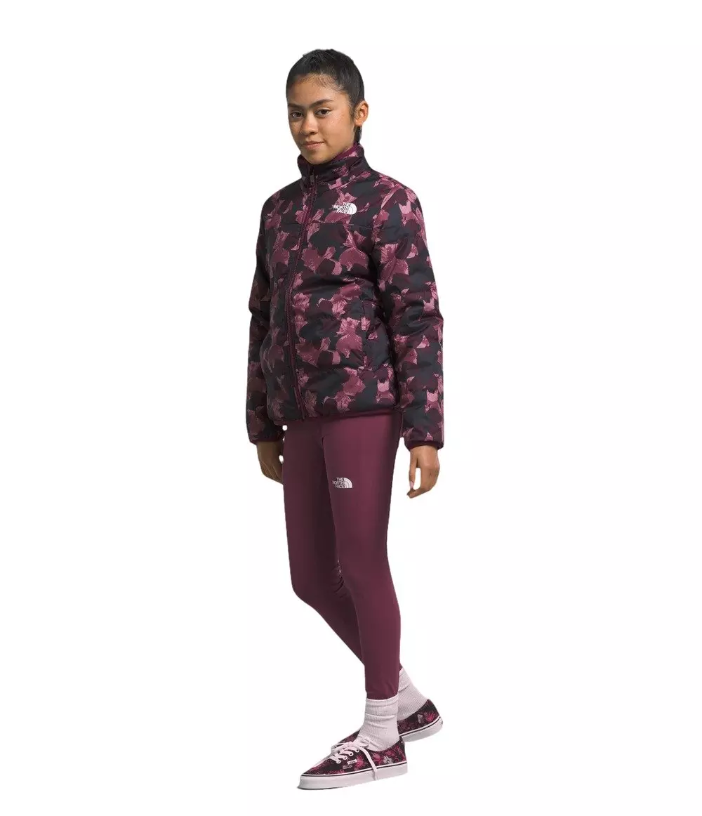 The North Face Big Girls' Reversible Mossbud Parka-Purple - PURPLE
