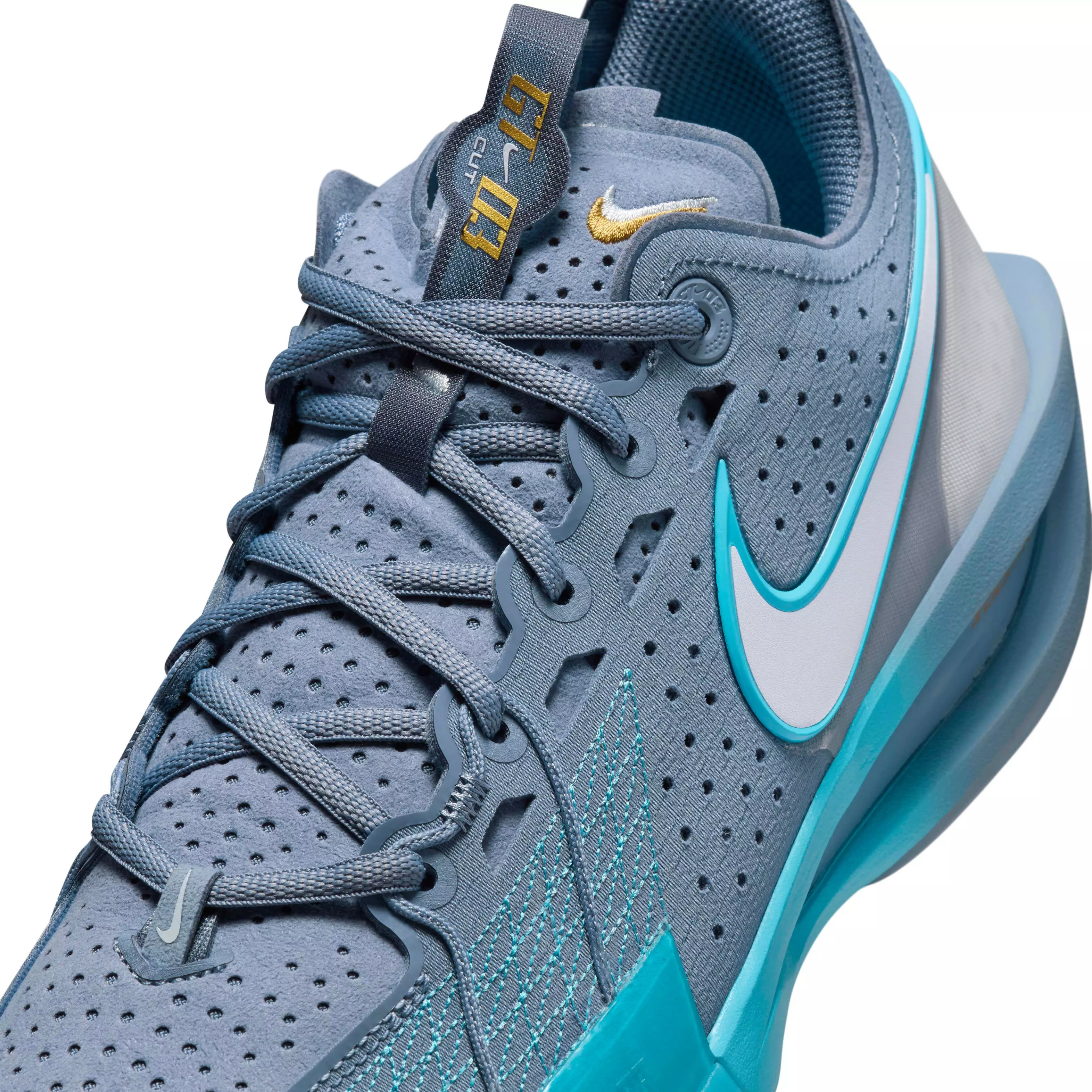 Nike G.T. Cut 3 "Ashen Slate/Baltic Blue/Metallic Gold/Football Grey" Men's Basketball Shoe - SLATE/BLUE/GOLD/GREY