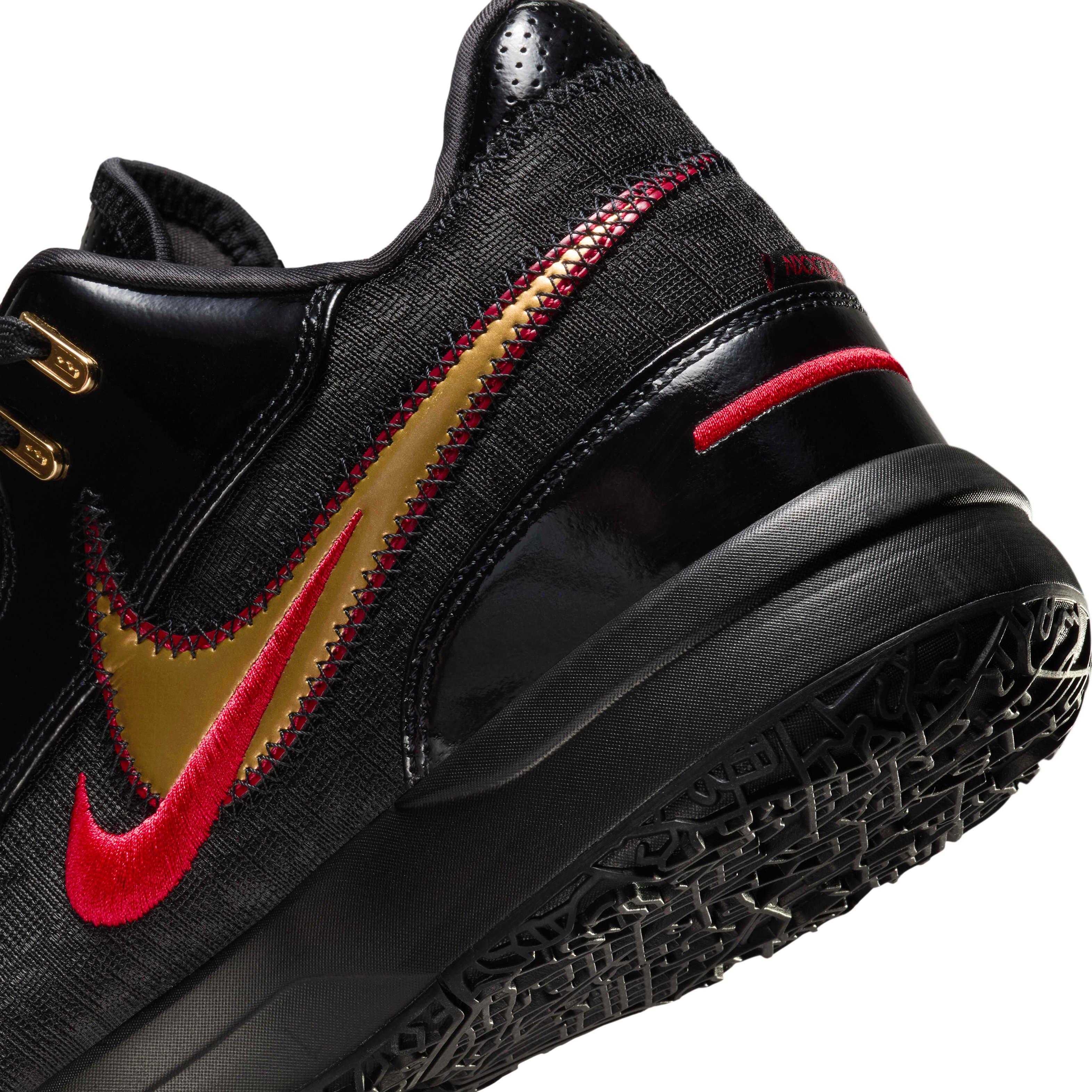 Nike LeBron NXXT Gen AMPD "Black/University Red/Metallic Gold" Men's Basketball Shoe - BLACK/RED/GOLD Thumbnail View 8