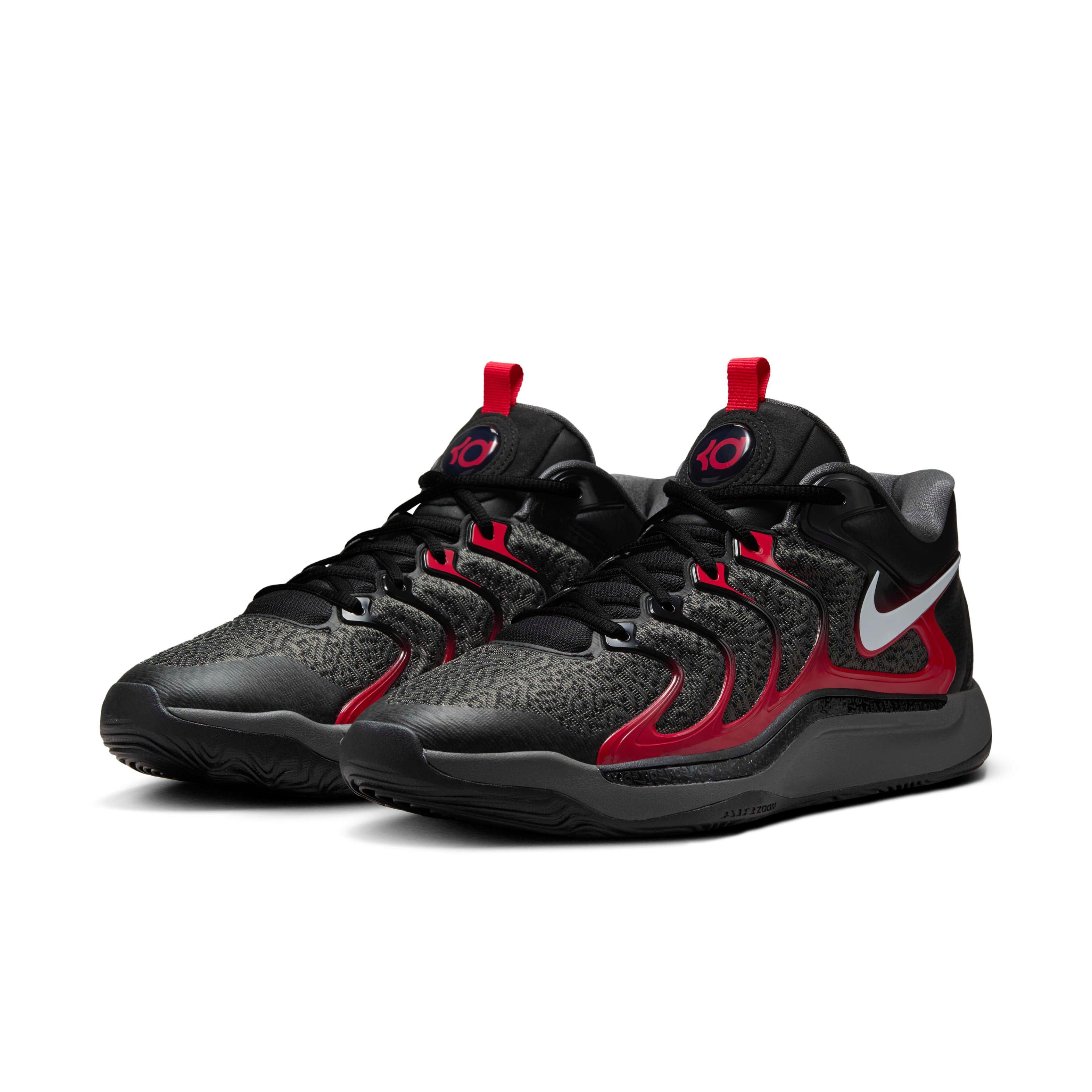 Nike KD17 "Black/Iron Grey/University Red/White" Men's Basketball Shoe - BLACK/GREY/RED/WHITE Thumbnail View 3