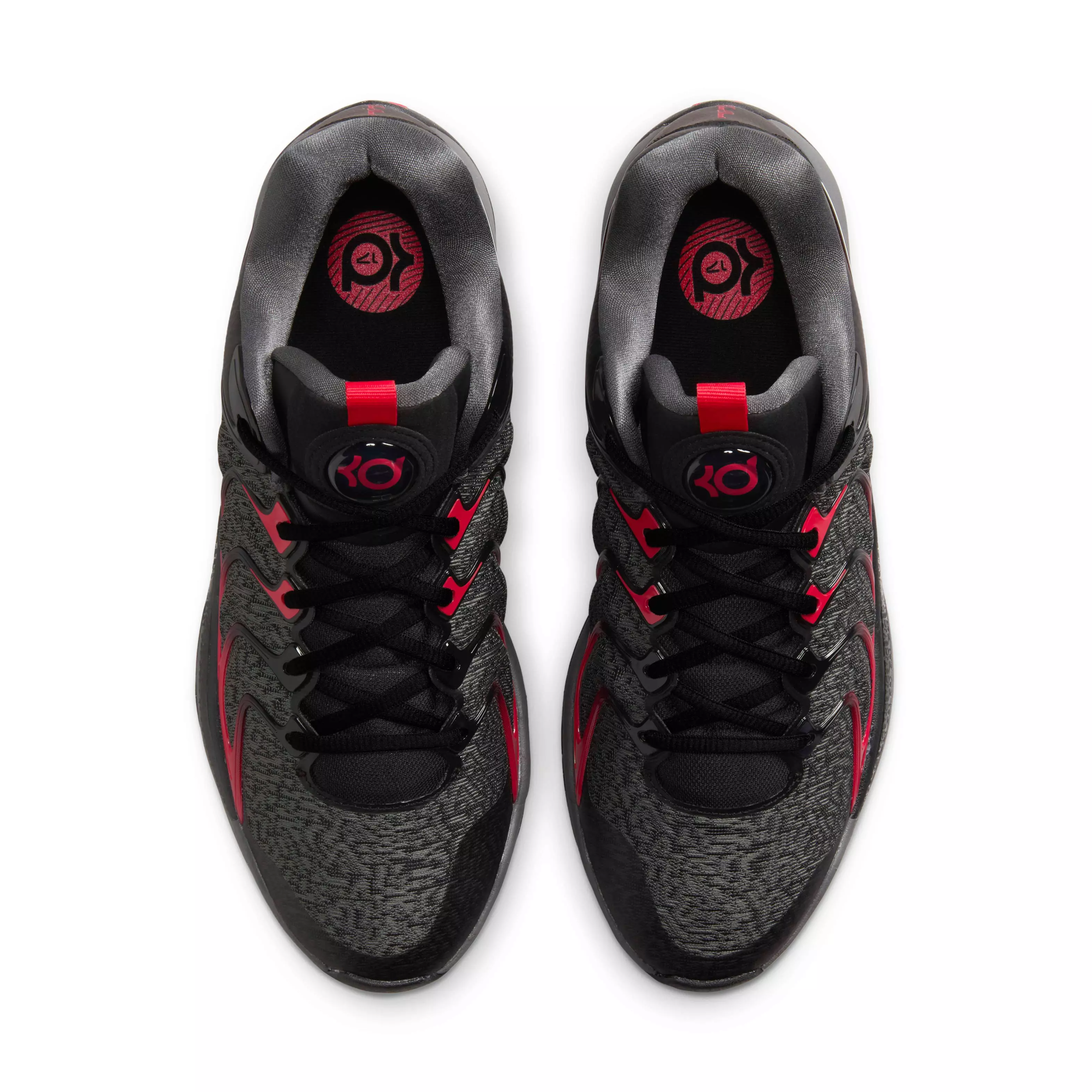 Nike KD17 "Black/Iron Grey/University Red/White" Men's Basketball Shoe - BLACK/GREY/RED/WHITE