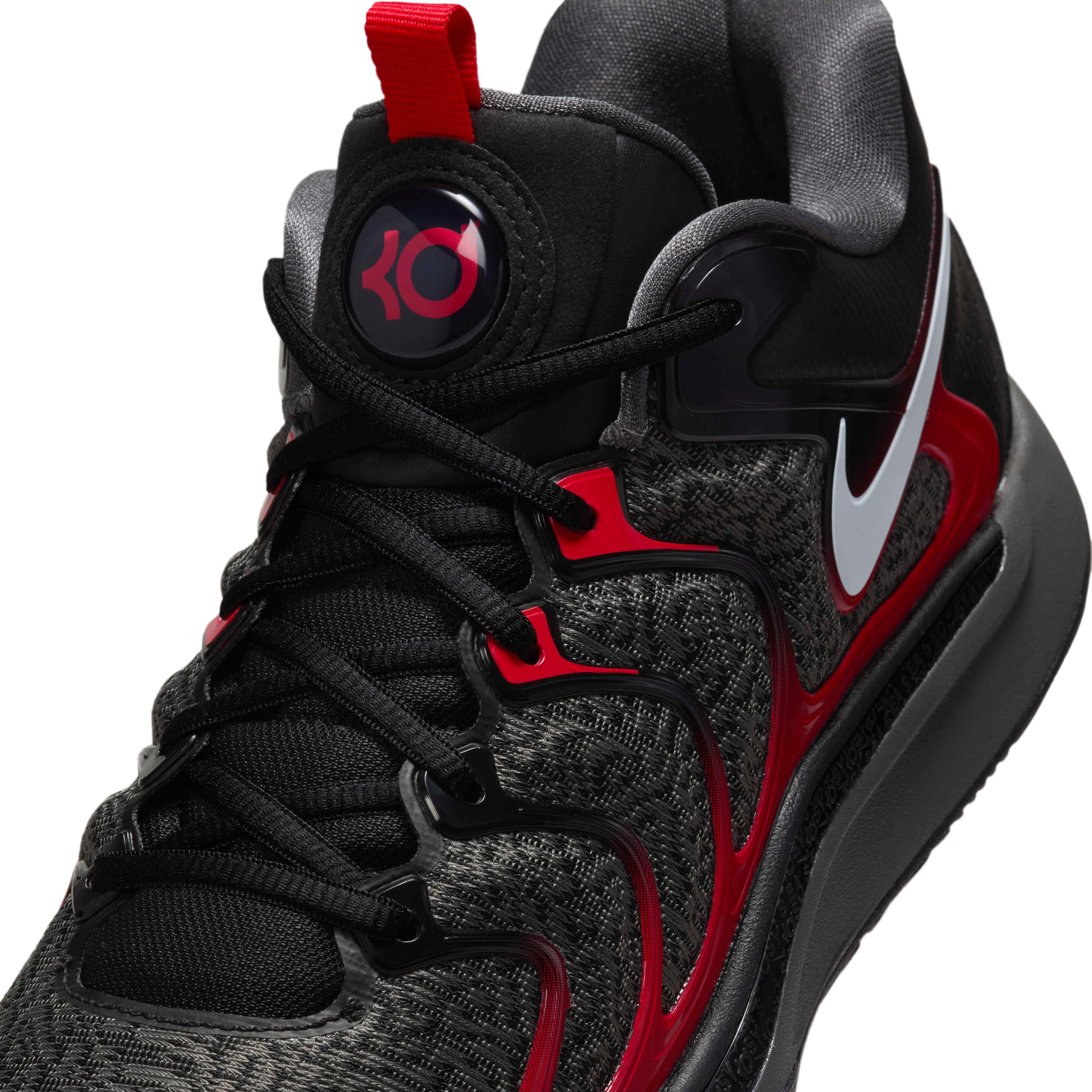 Nike KD17 "Black/Iron Grey/University Red/White" Men's Basketball Shoe - BLACK/GREY/RED/WHITE Thumbnail View 7