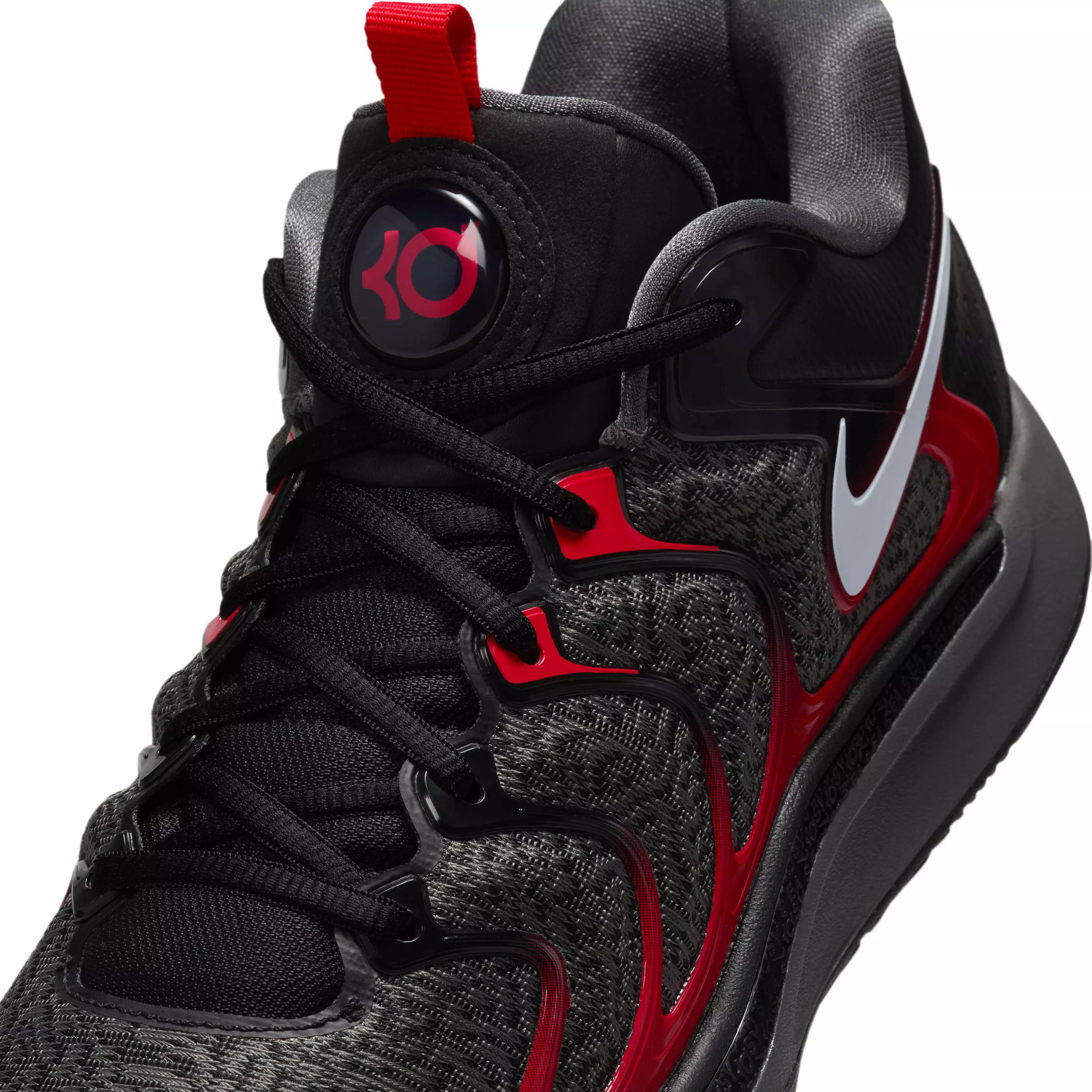 Nike KD17 "Black/Iron Grey/University Red/White" Men's Basketball Shoe - BLACK/GREY/RED/WHITE