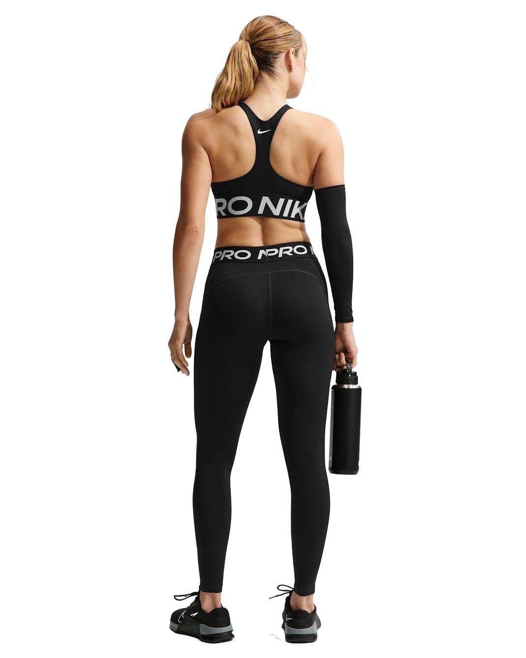 Nike Women's Pro 365 Mid-Rise Full-Length Leggings - Black - BLACK Thumbnail View 5