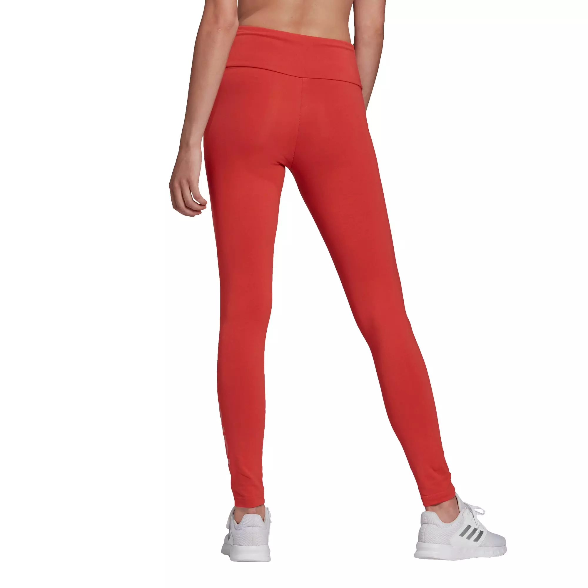 adidas Women's Red High-Waisted Logo Leggings - RED