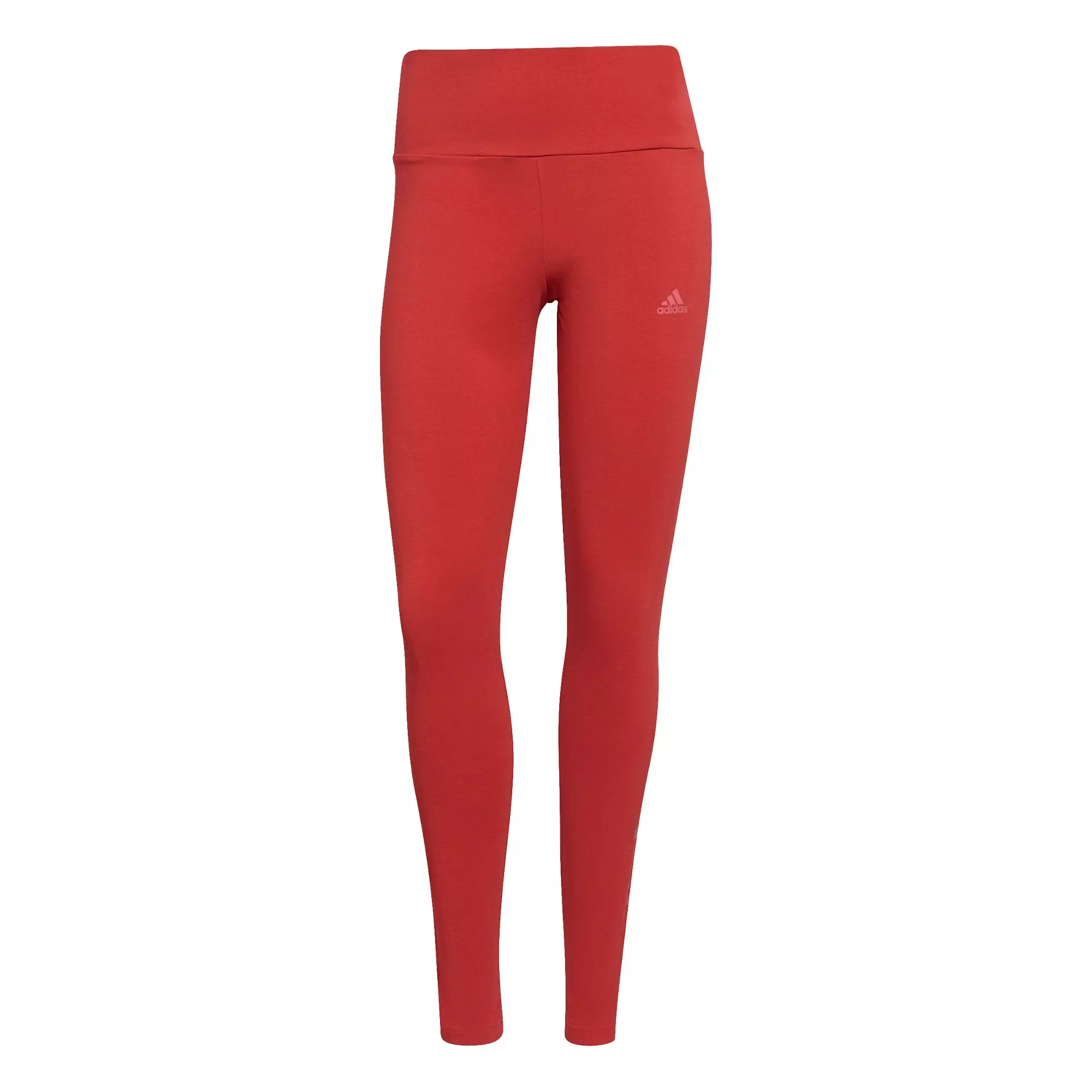 adidas Women's Red High-Waisted Logo Leggings - RED