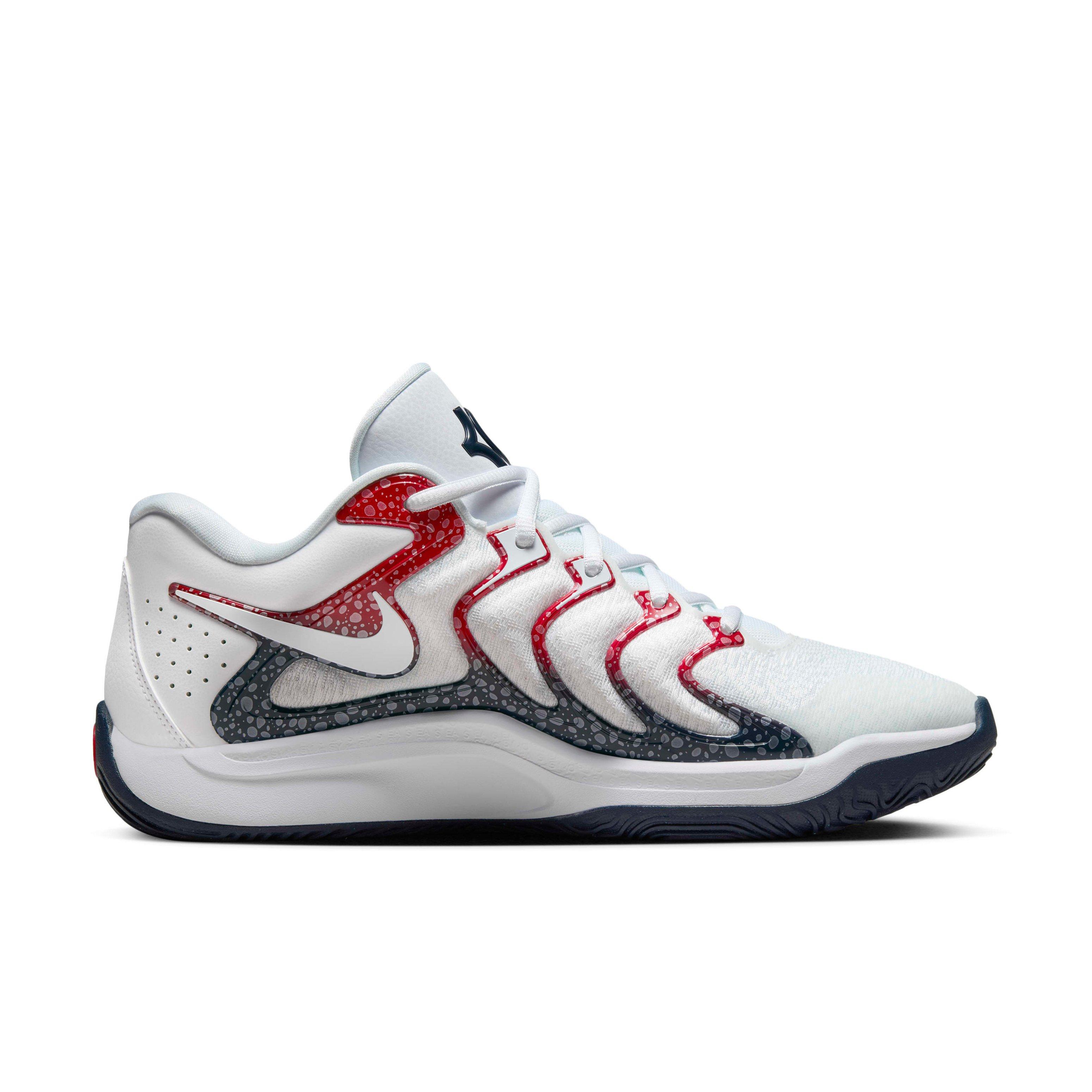 Nike KD17 "White/University Red/Obsidian" Men's Basketball Shoe - WHITE/RED/OBSIDIAN Thumbnail View 1