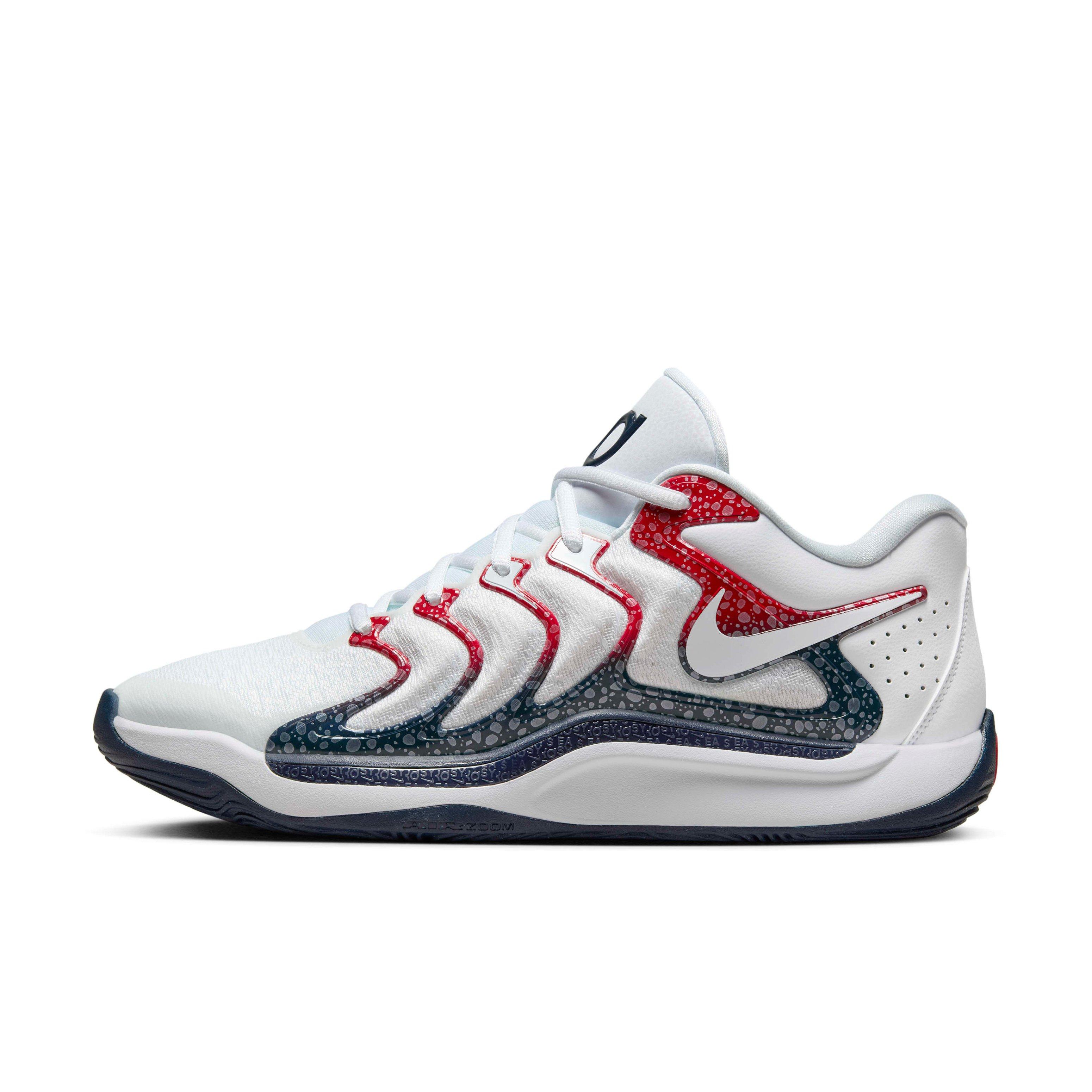 Nike KD17 "White/University Red/Obsidian" Men's Basketball Shoe - WHITE/RED/OBSIDIAN Thumbnail View 2