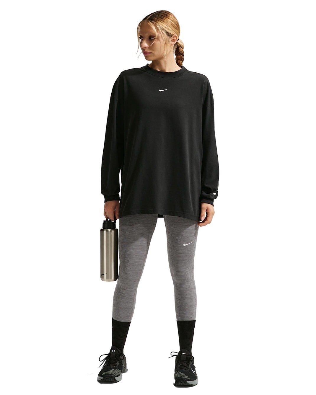 Nike Women's Pro 365 Mid-Rise Full-Length Leggings -Smoke Grey - SMOKE GREY Thumbnail View 4