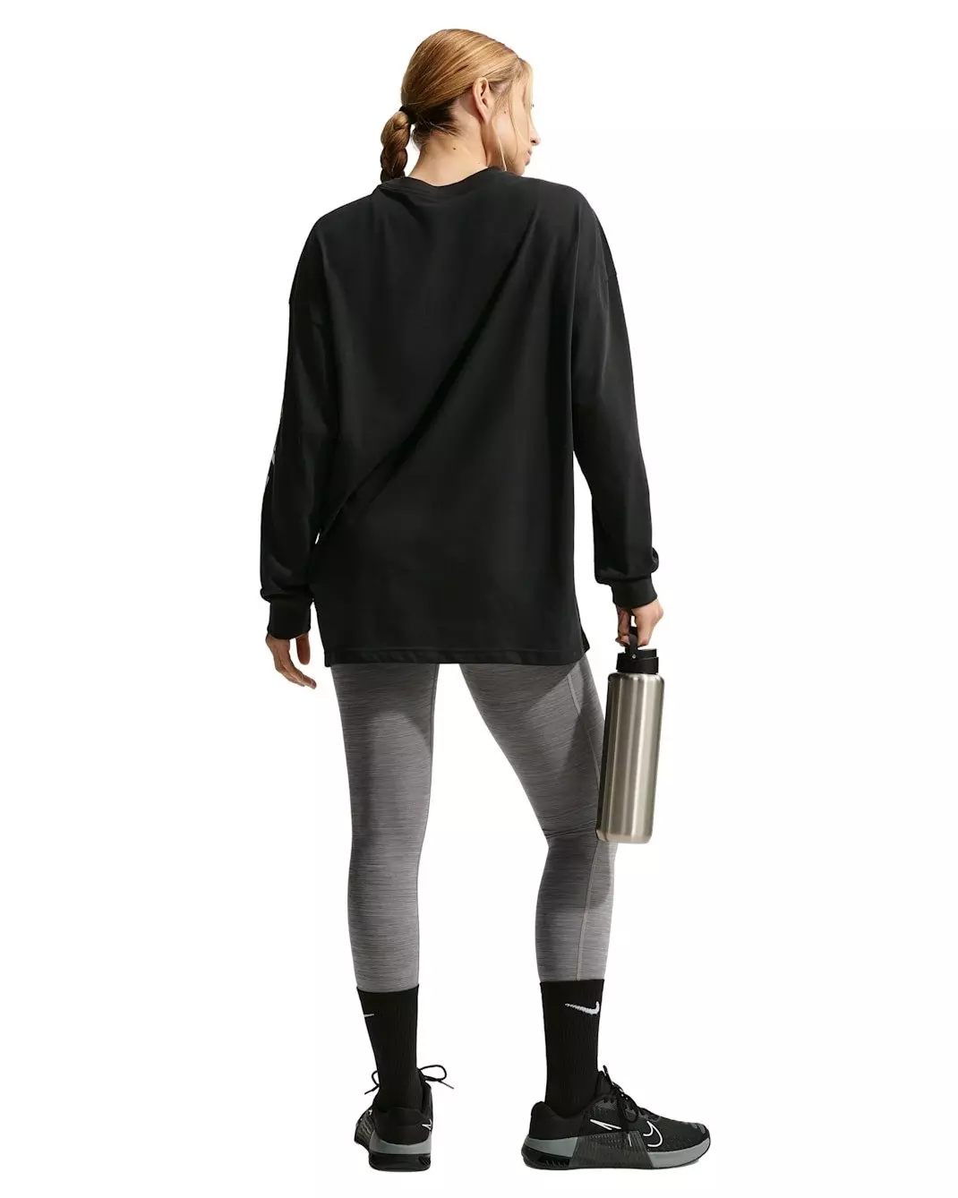 Nike Women's Pro 365 Mid-Rise Full-Length Leggings - Smoke Grey - SMOKE GREY